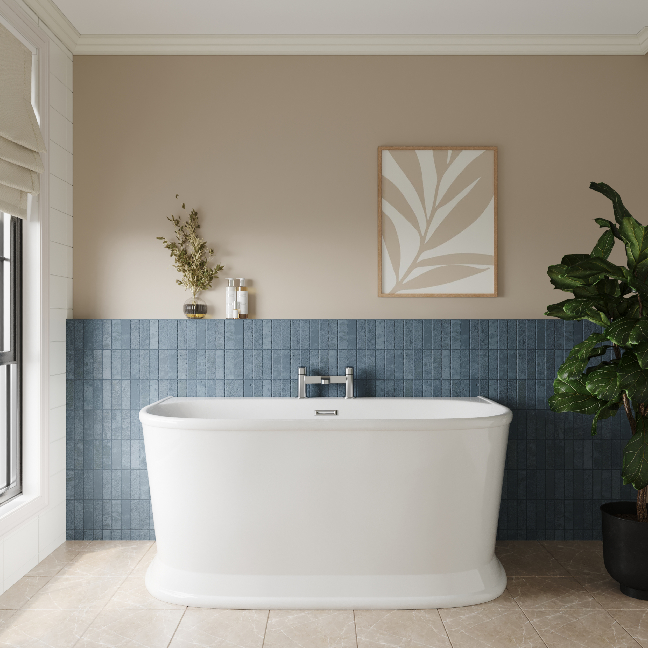 Back-to-Wall Freestanding Bath