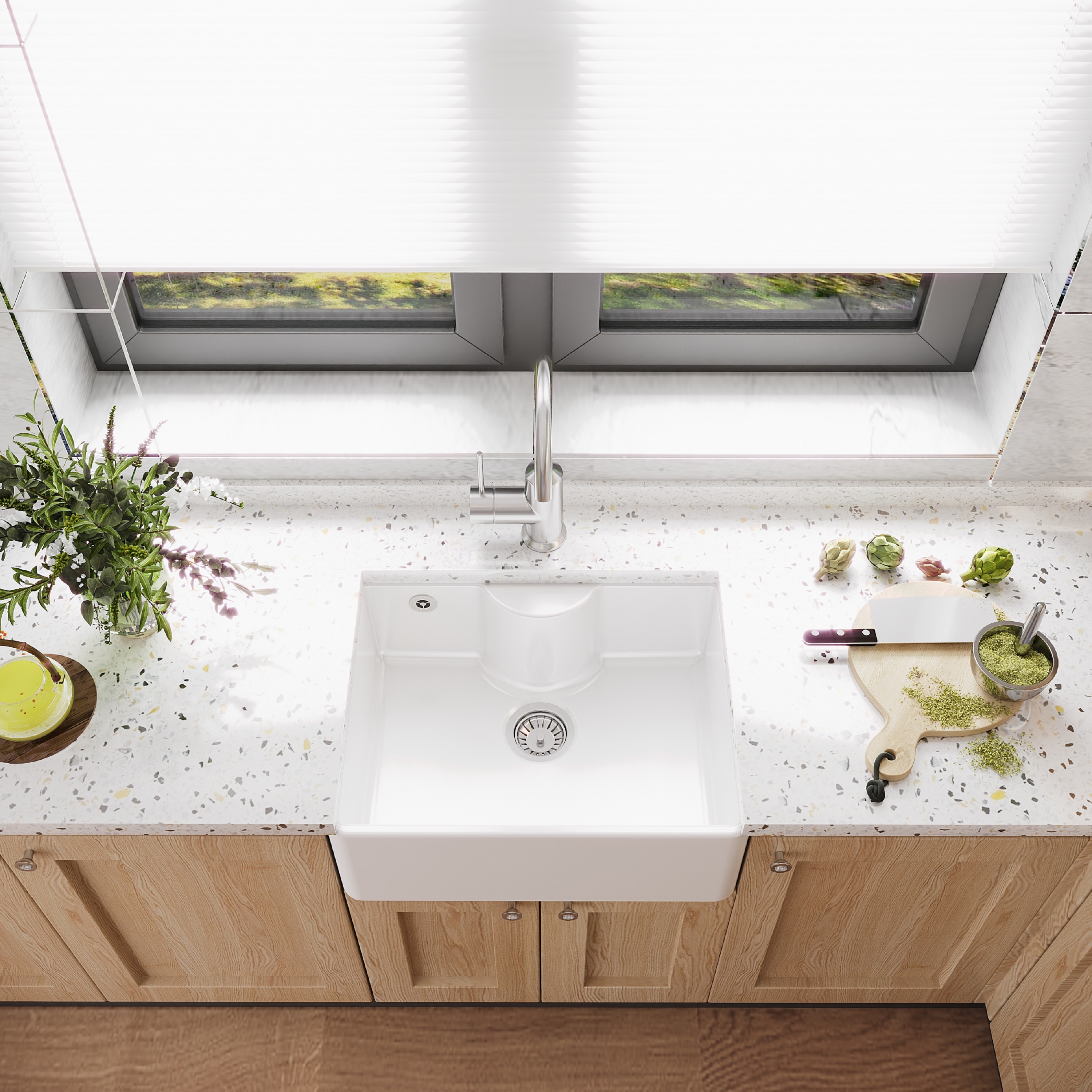 Balterley Fireclay Single-bowl Butler Kitchen Sink