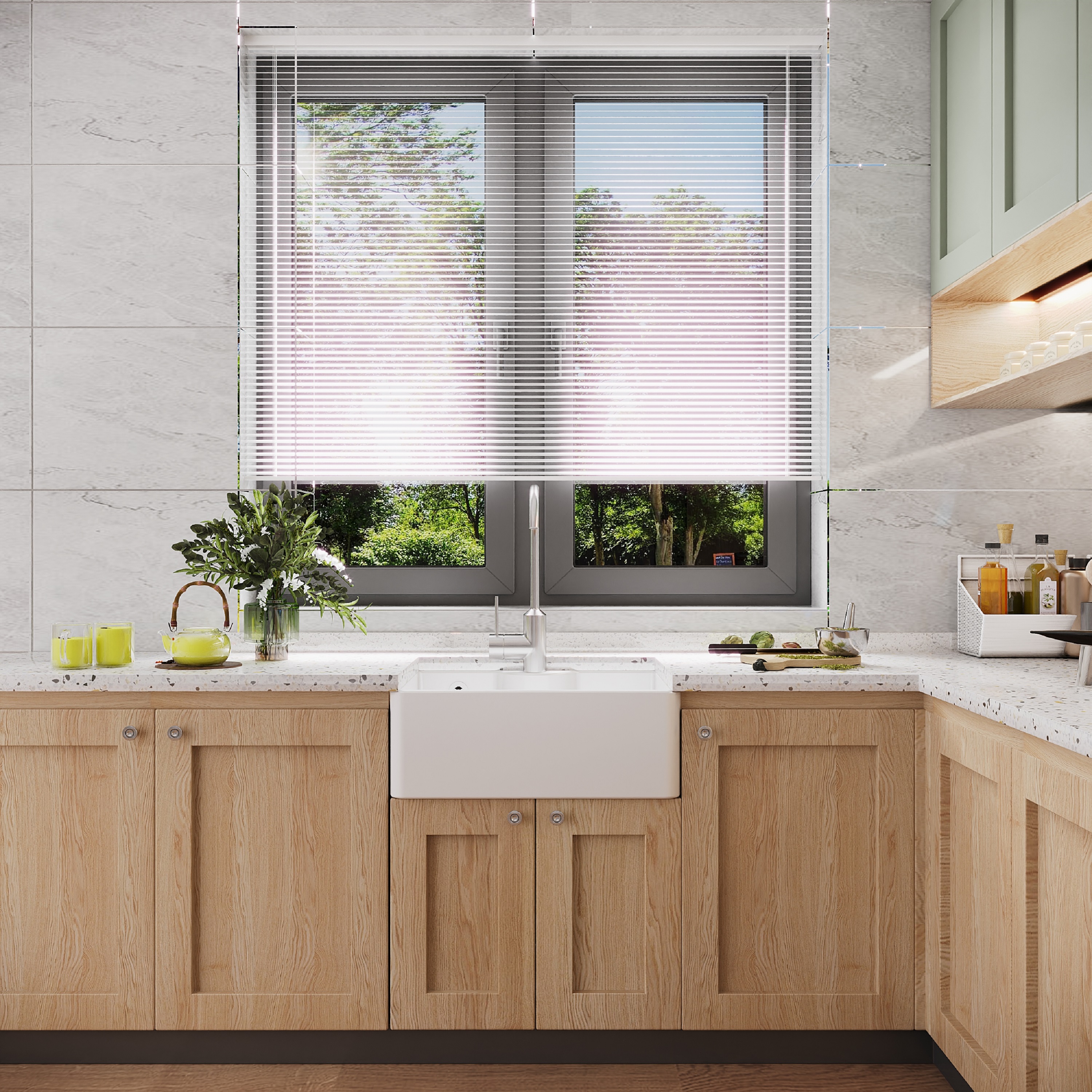 Balterley Fireclay single-bowl Belfast kitchen sink