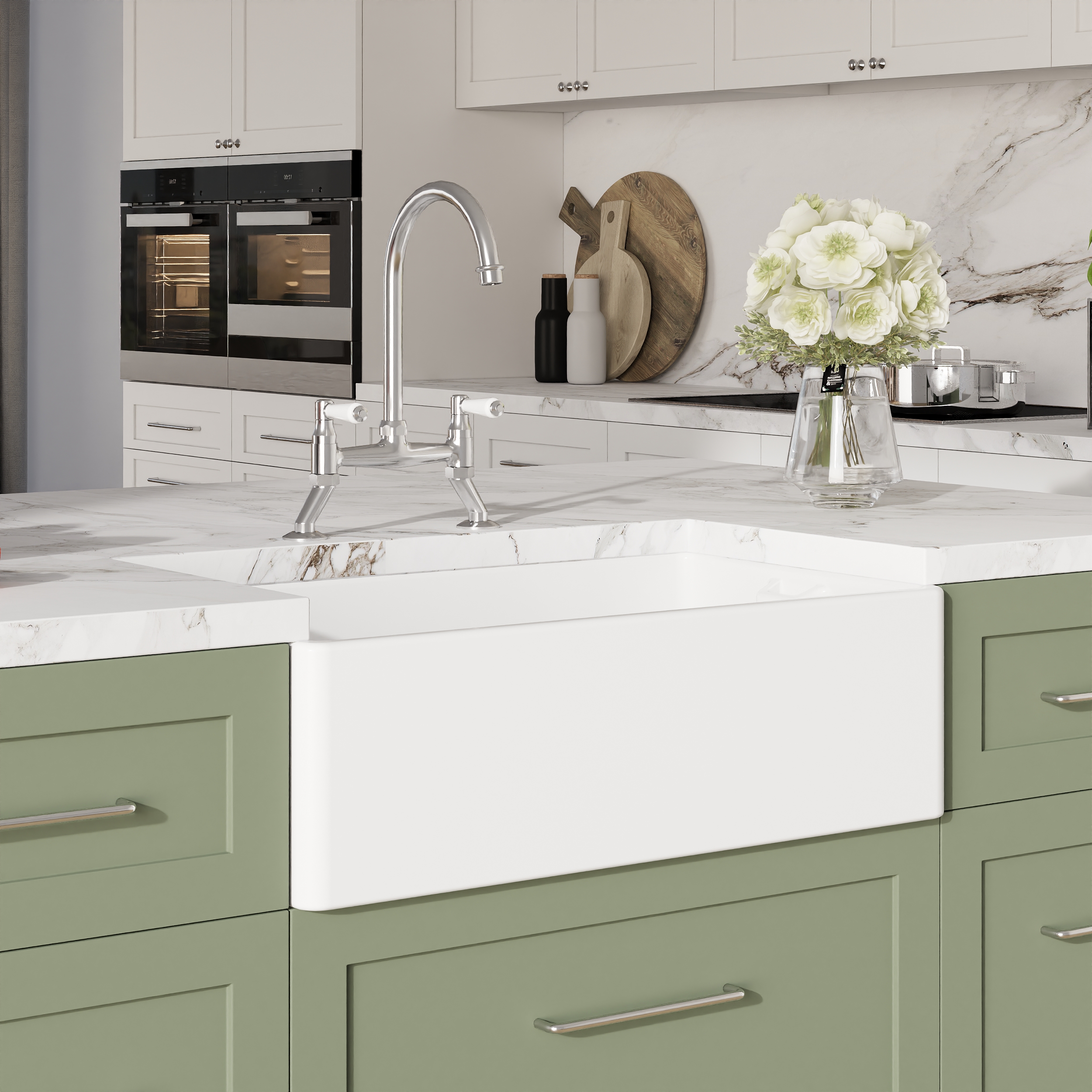 Balterley Fireclay Single-Bowl Kitchen Sink