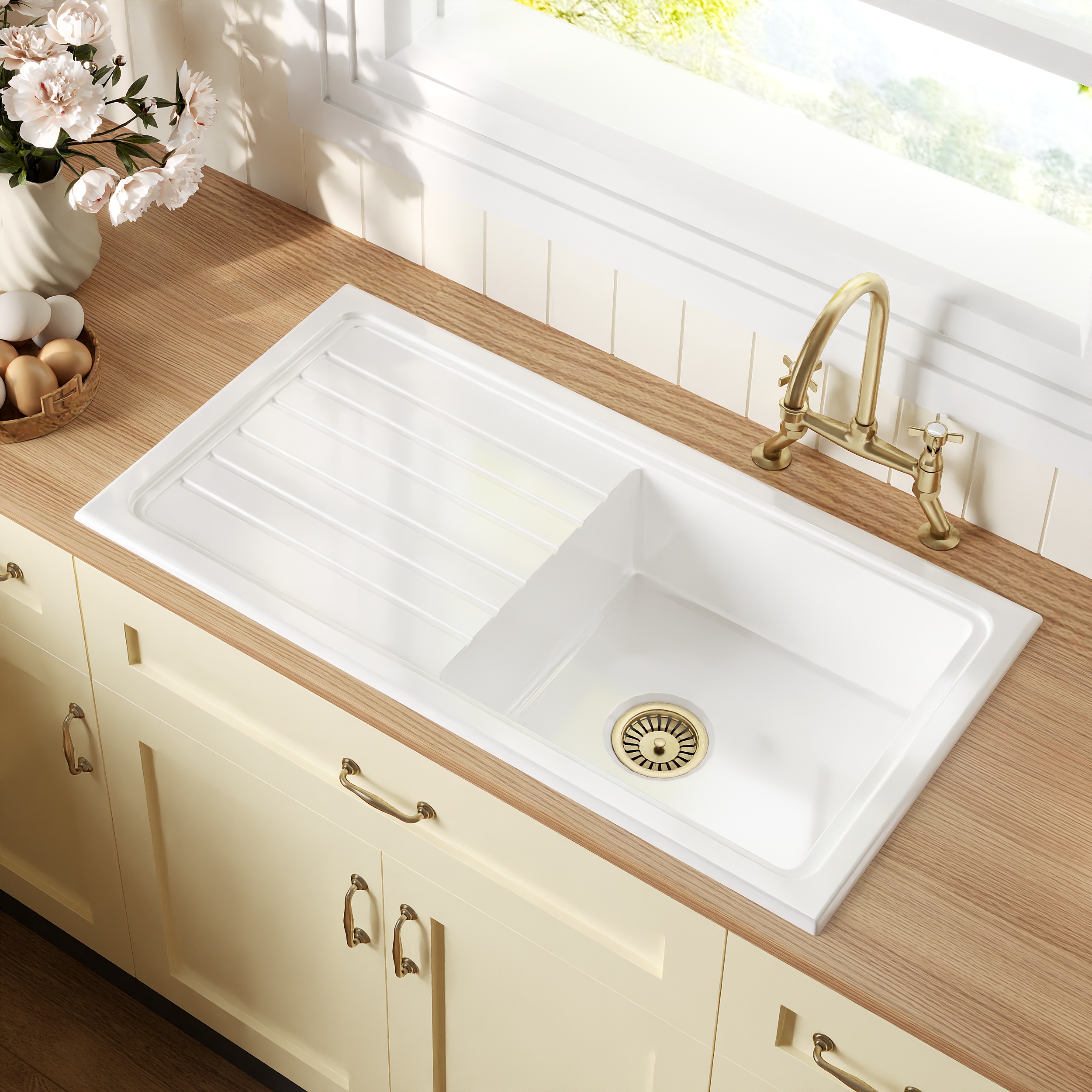 Balterley Fireclay Countertop Kitchen Sink