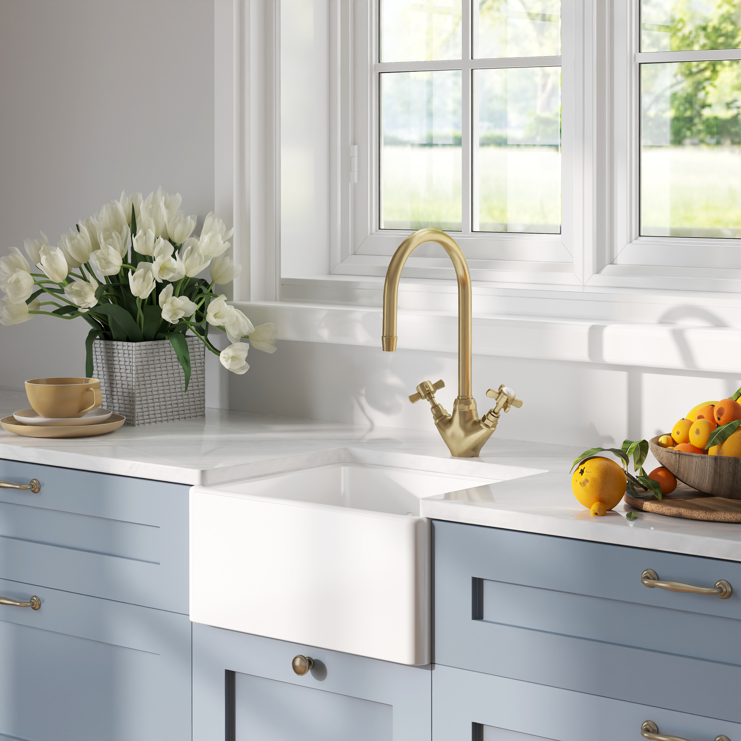 Fireclay Sink Side View