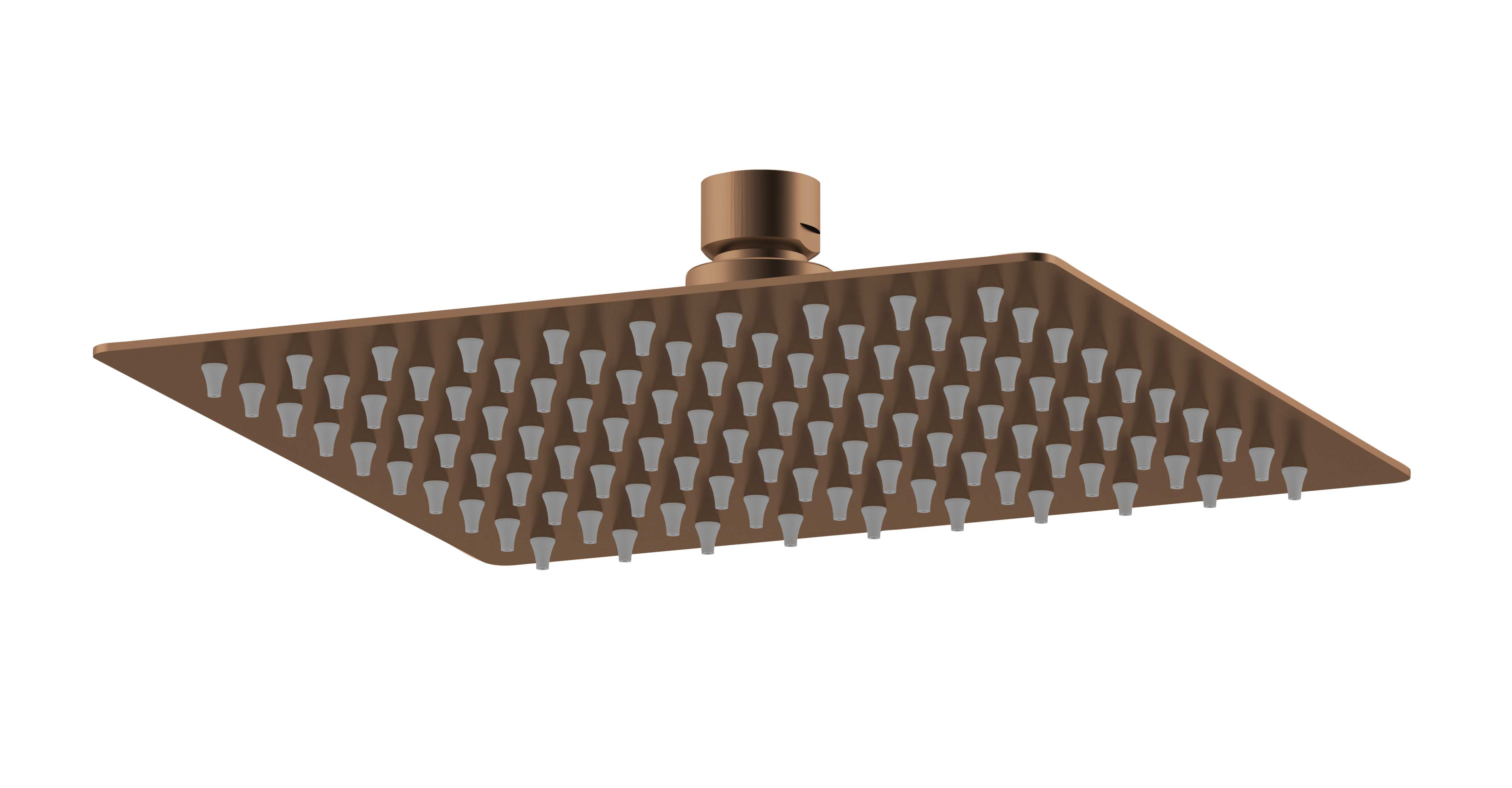 Nuie Brushed Bronze Square Fixed Head 200mm A15088