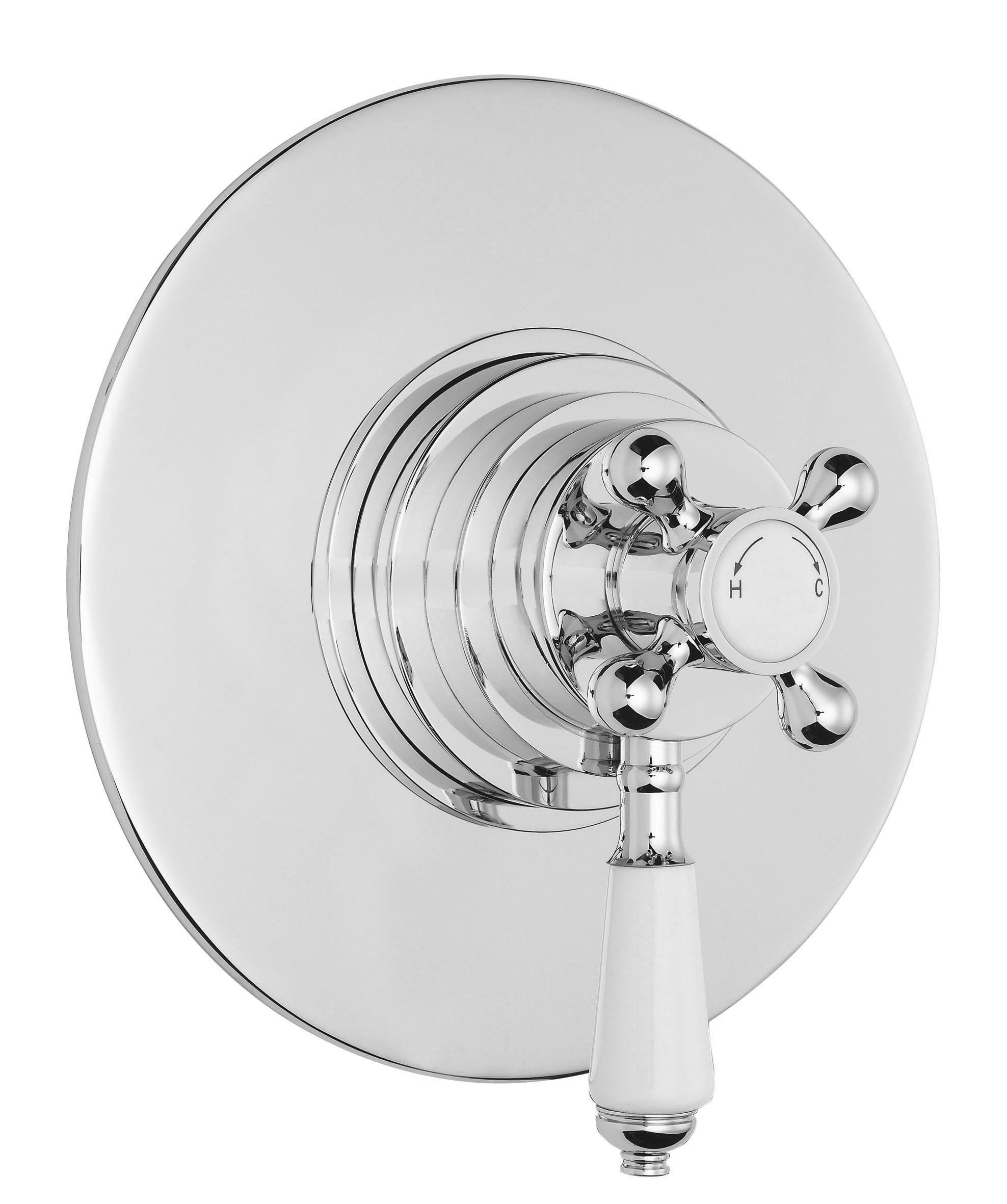 Nuie Victorian Chrome 1 Outlet Dual Thermostatic Shower Valve A3092C