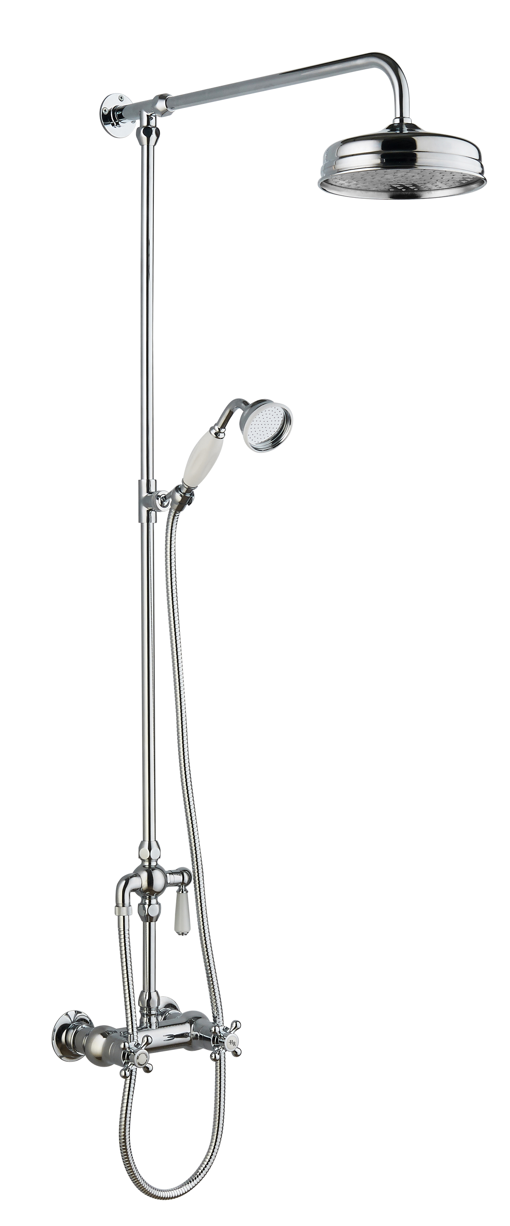 Hudson Reed Nuie Bar Mixer Shower Set Chrome Traditional Thermostatic Valve and Kit A3117