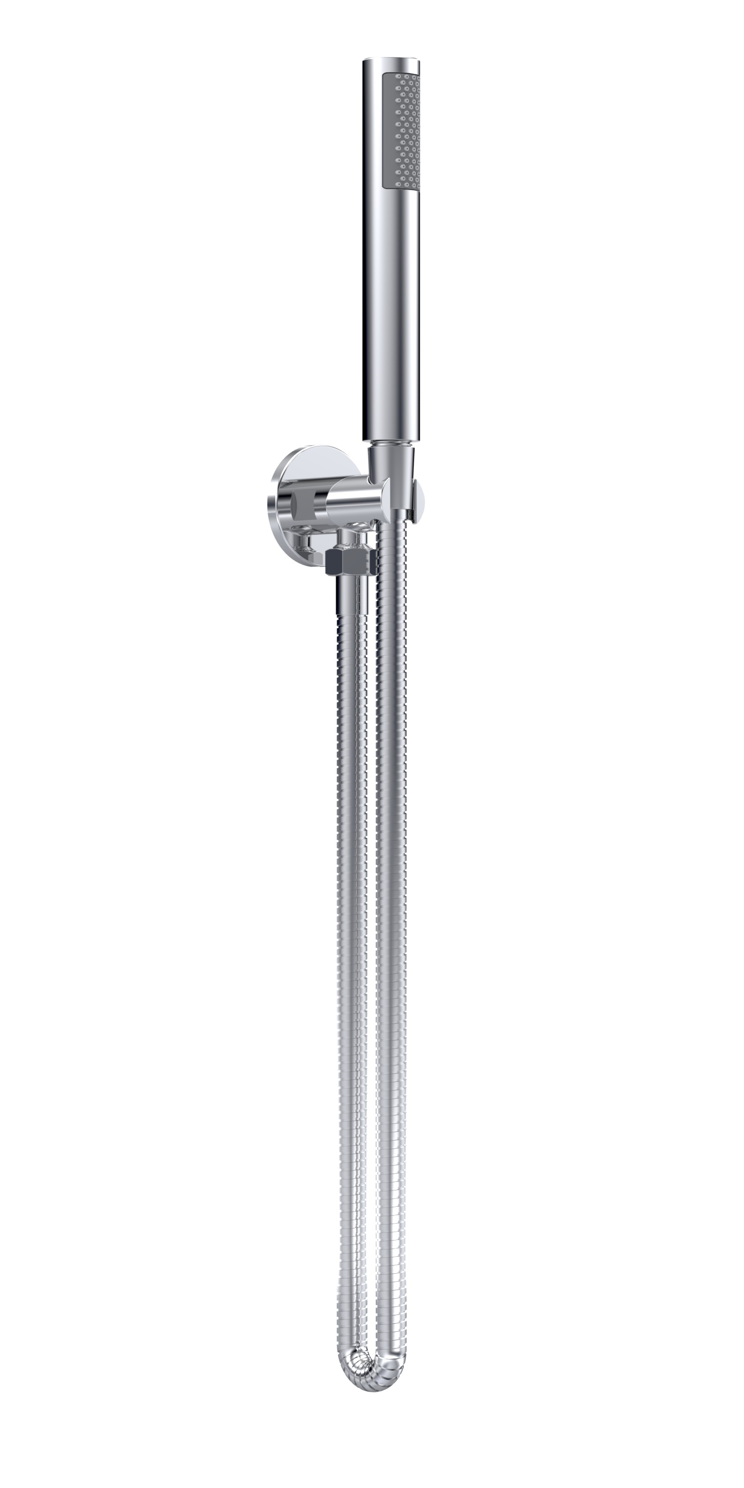 Hudson Reed Nuie Hand Held Shower Kit Chrome Outlet Elbow, Parking Bracket, Flex and Handset A3263