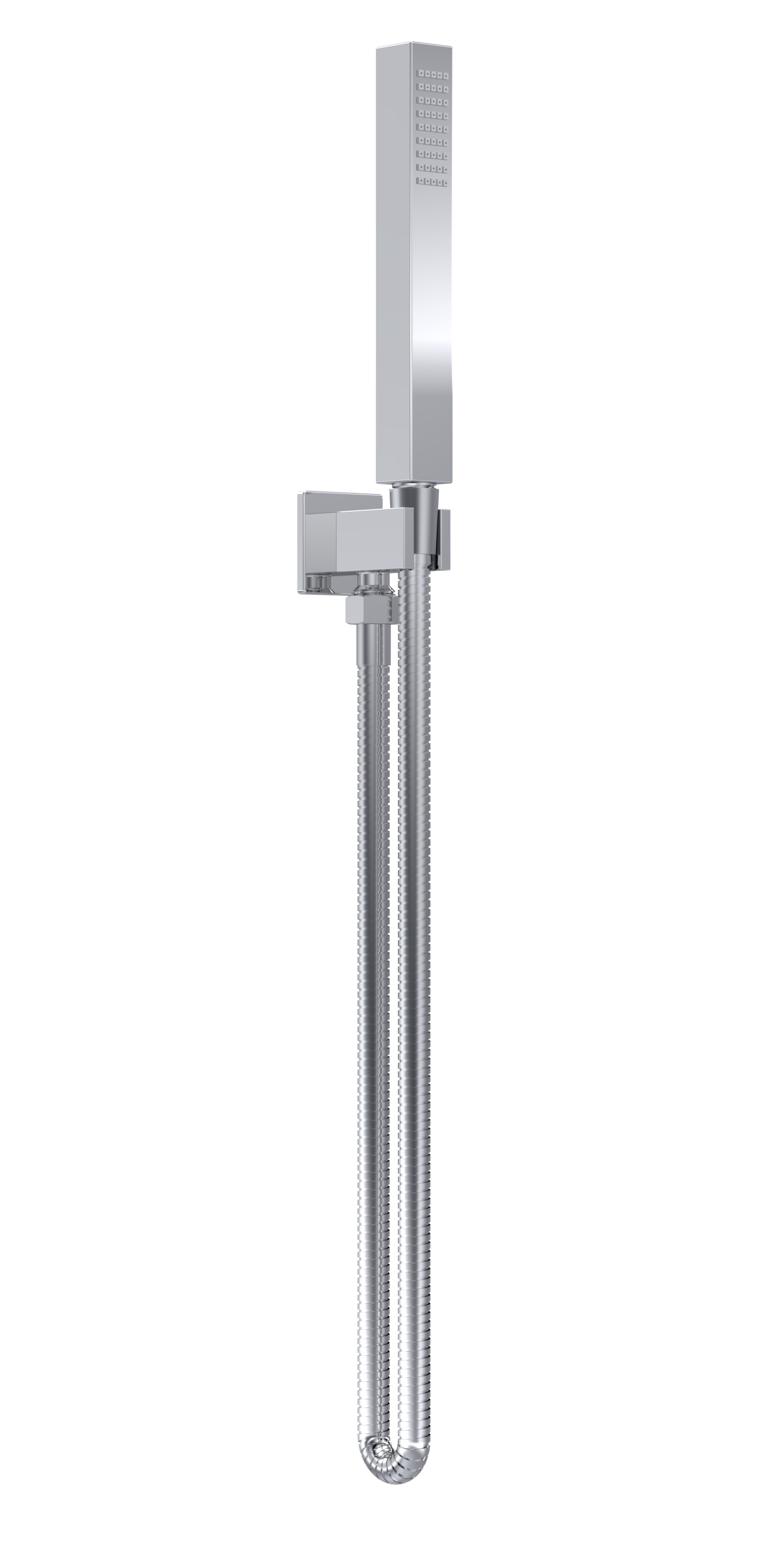 Hudson Reed Nuie Hand Held Shower Kit Chrome Outlet Elbow, Parking Bracket, Flex and Handset A3264
