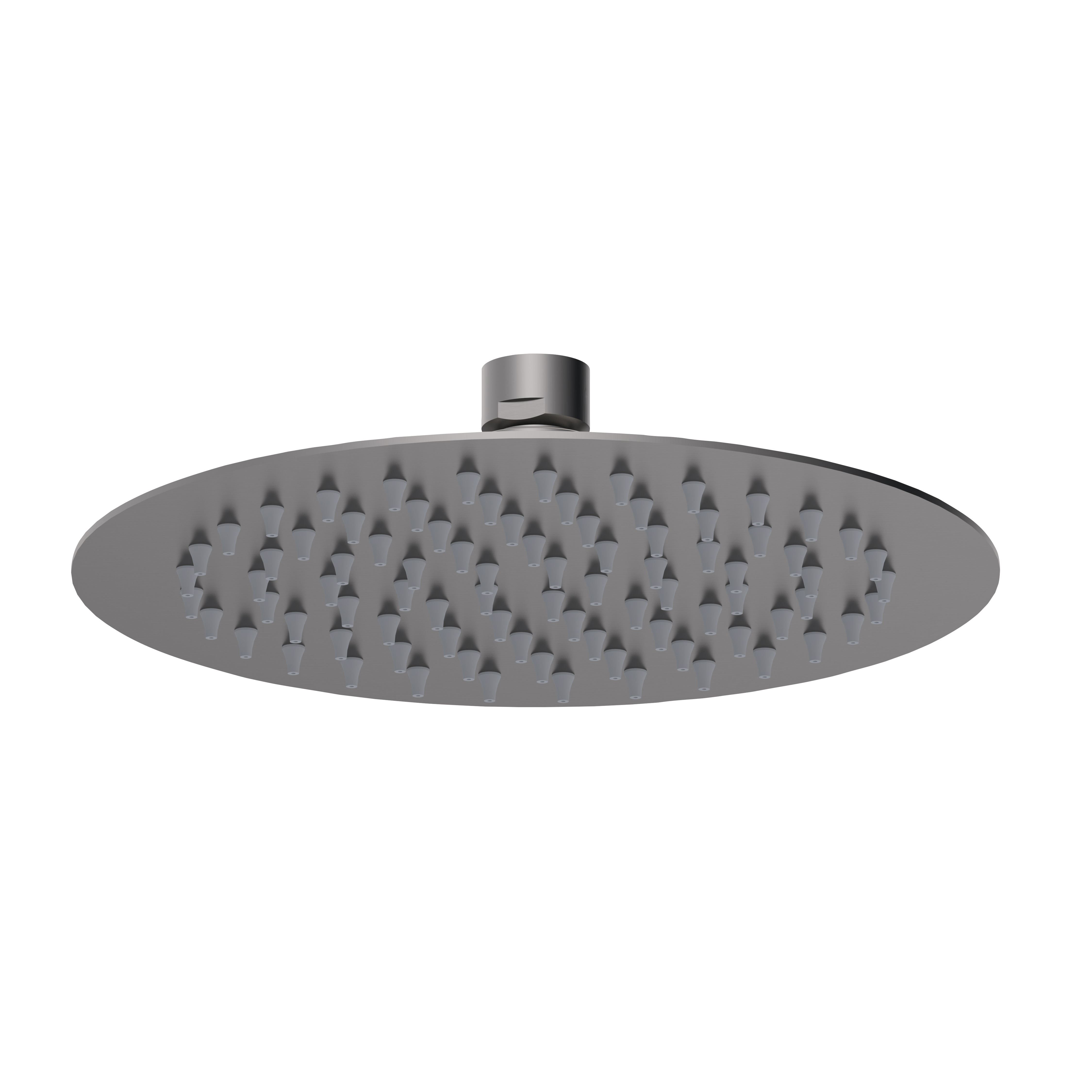 Nuie Brushed Pewter Round Fixed Head 200mm A7082