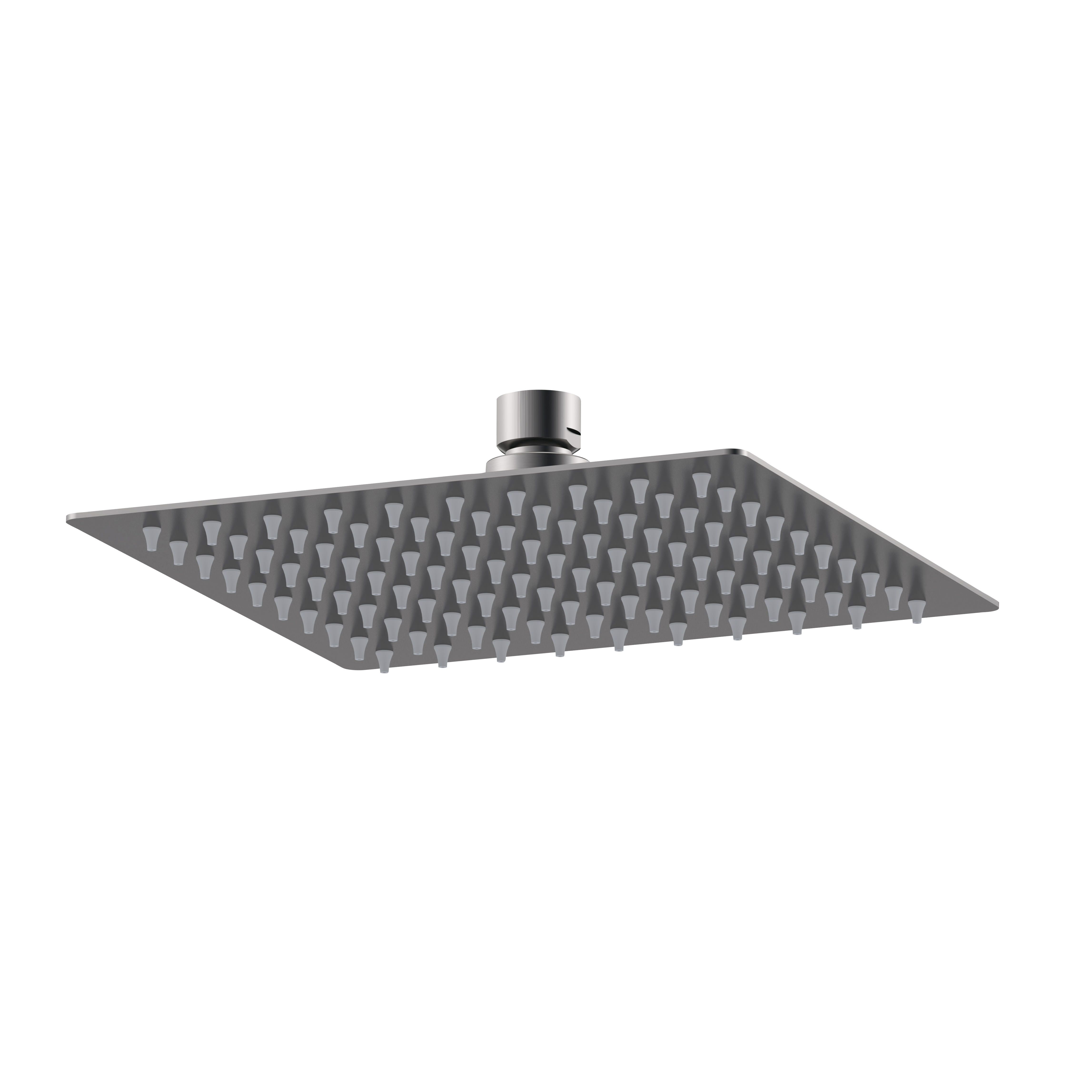 Nuie Brushed Pewter Square Fixed Head 200mm A7088