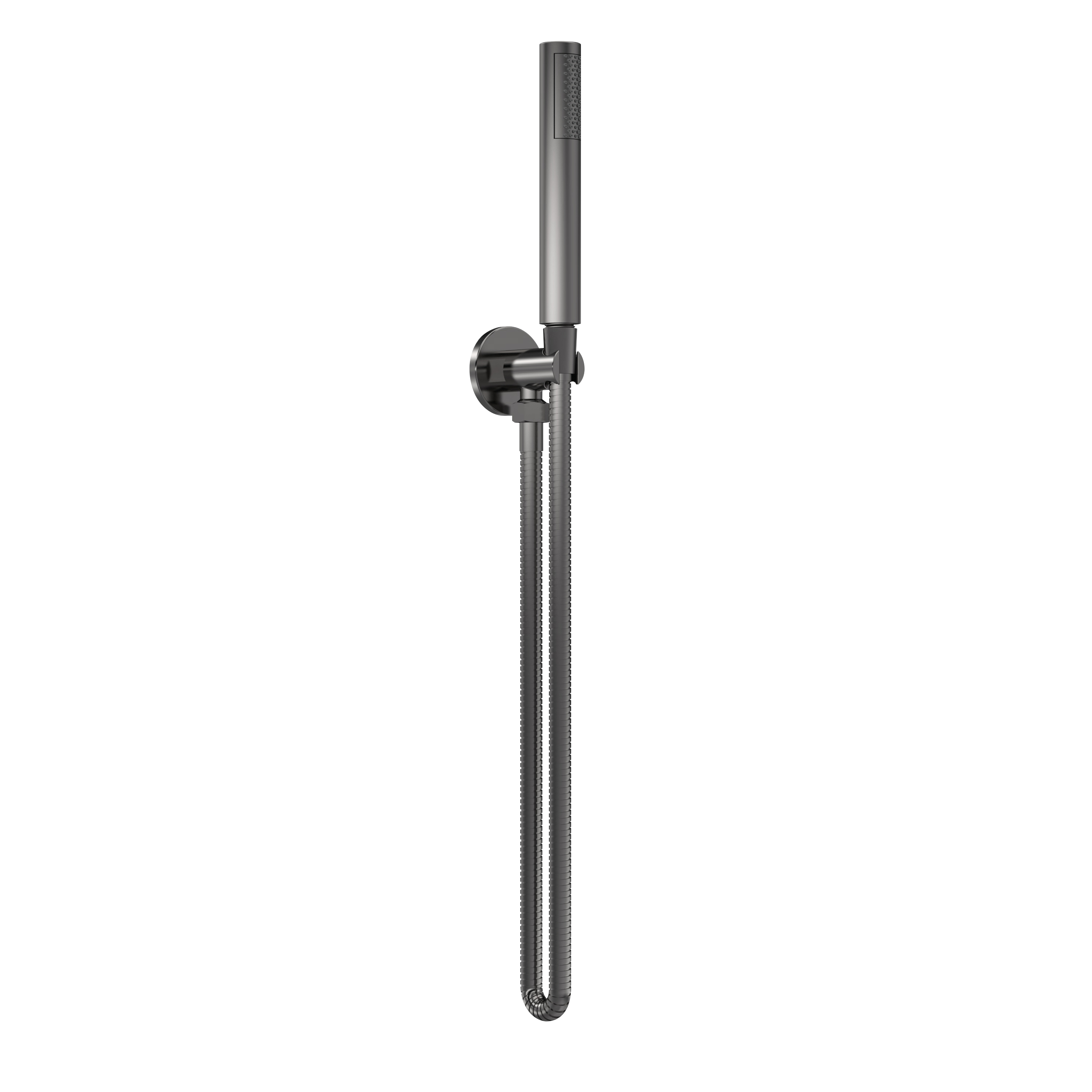Nuie Brushed Pewter Round Outlet Elbow C w Parking Bkt and Kit A7263
