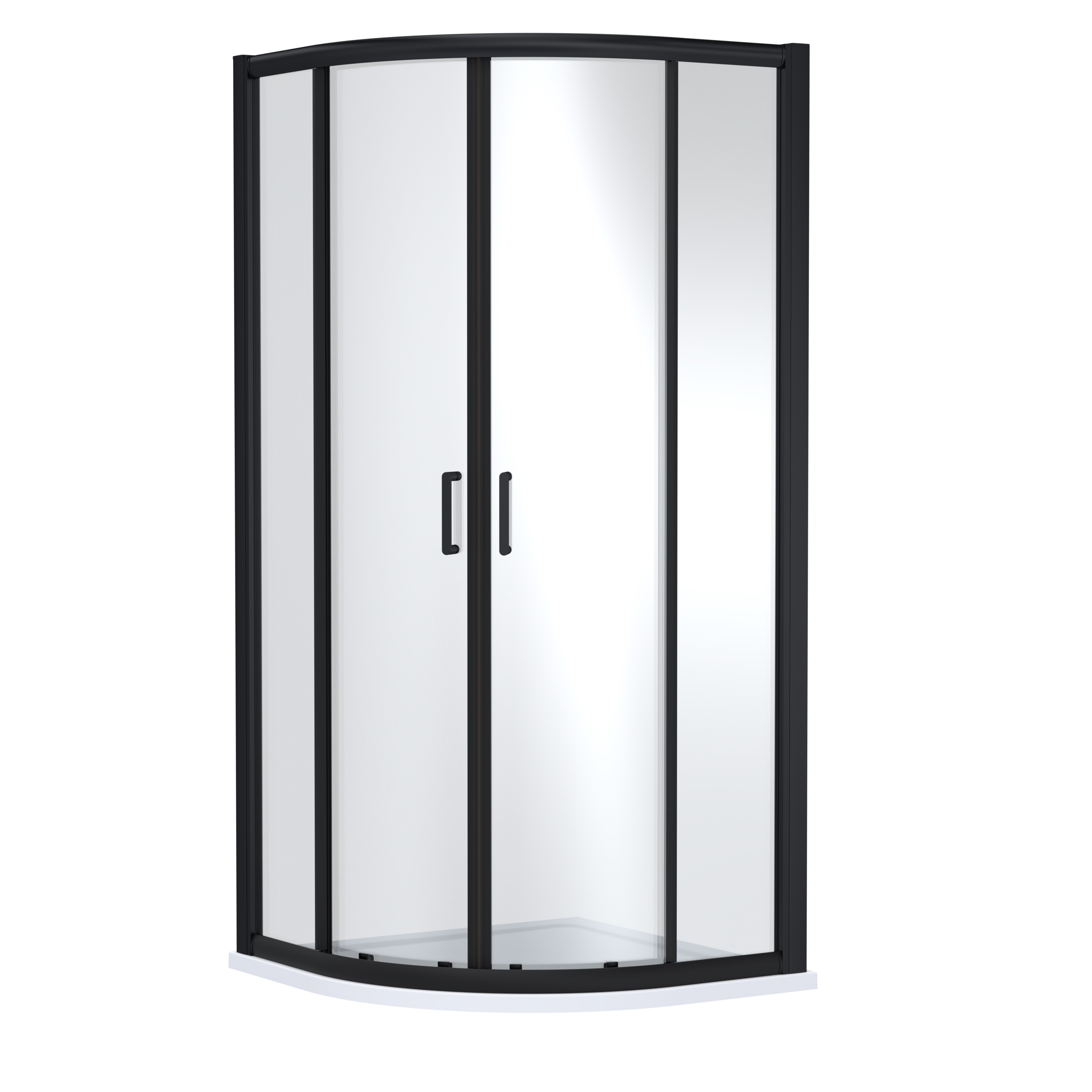 Nuie Lucie Matt Black 900mm Quadrant Enclosure AQU9NBP E8