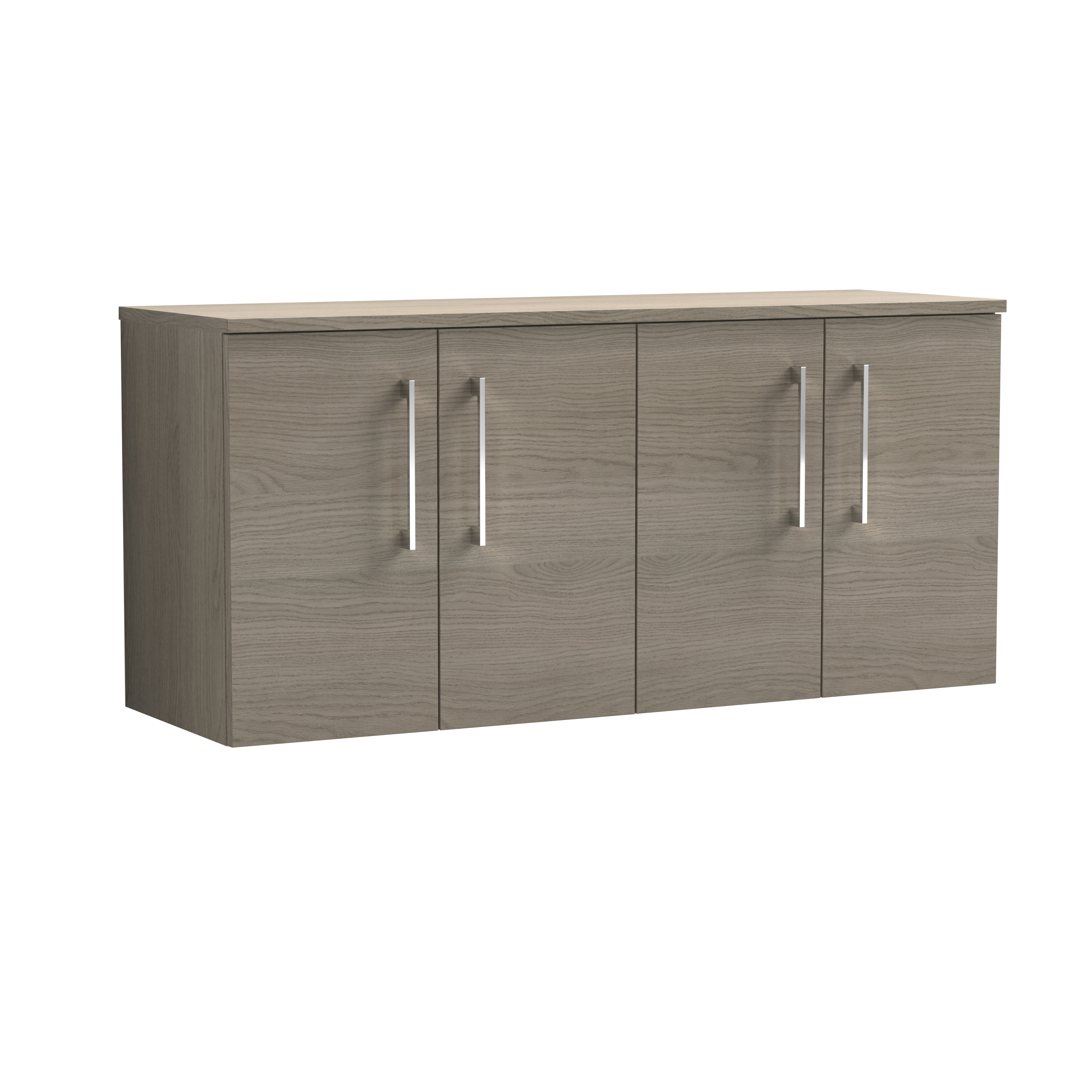 Nuie Arno Solace Oak 1200mm Wall Hung 4 Door Vanity Unit and Worktop ARN2523W2