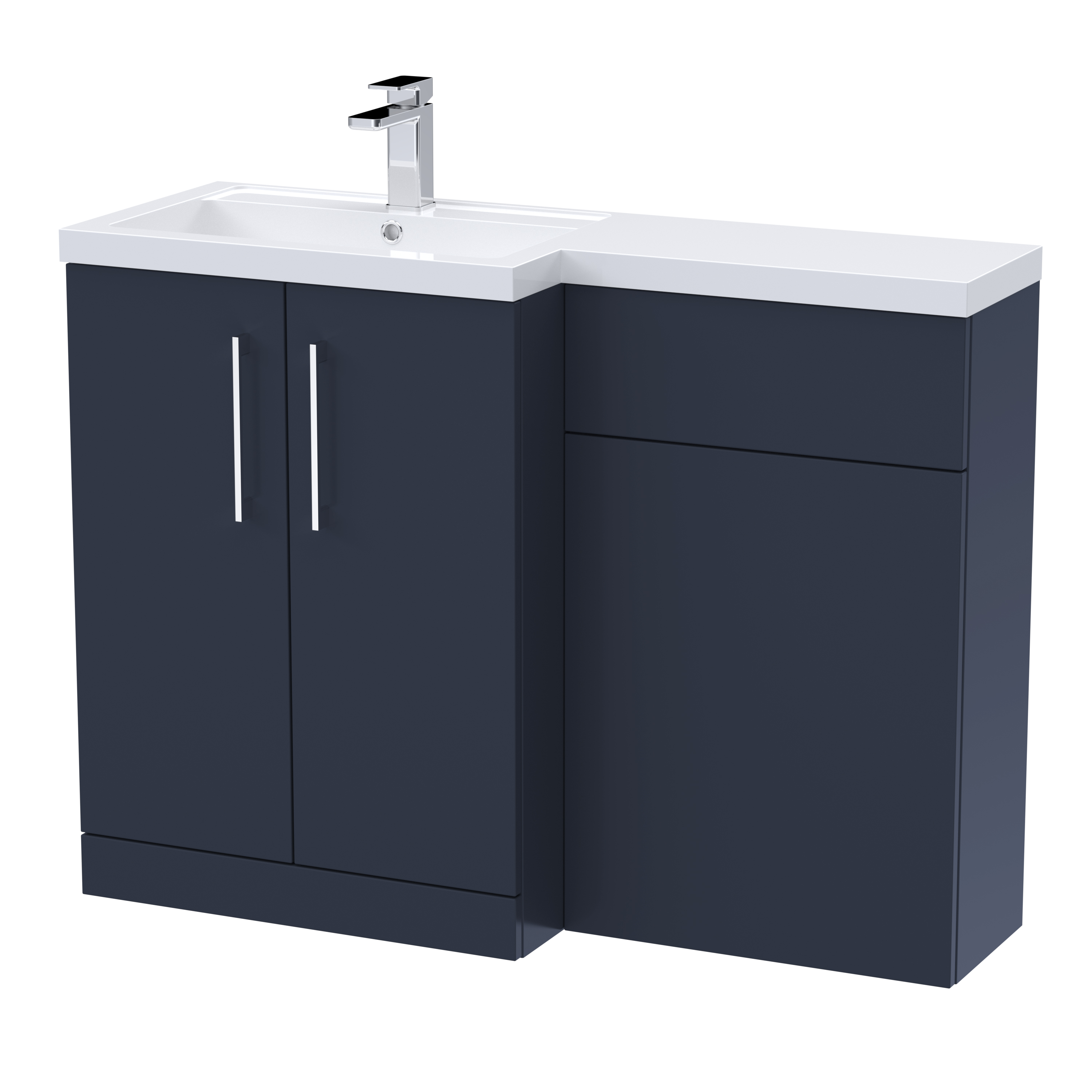 Nuie Arno Midnight Blue 1100mm Left Hand Vanity Unit Pack ARN2911L
