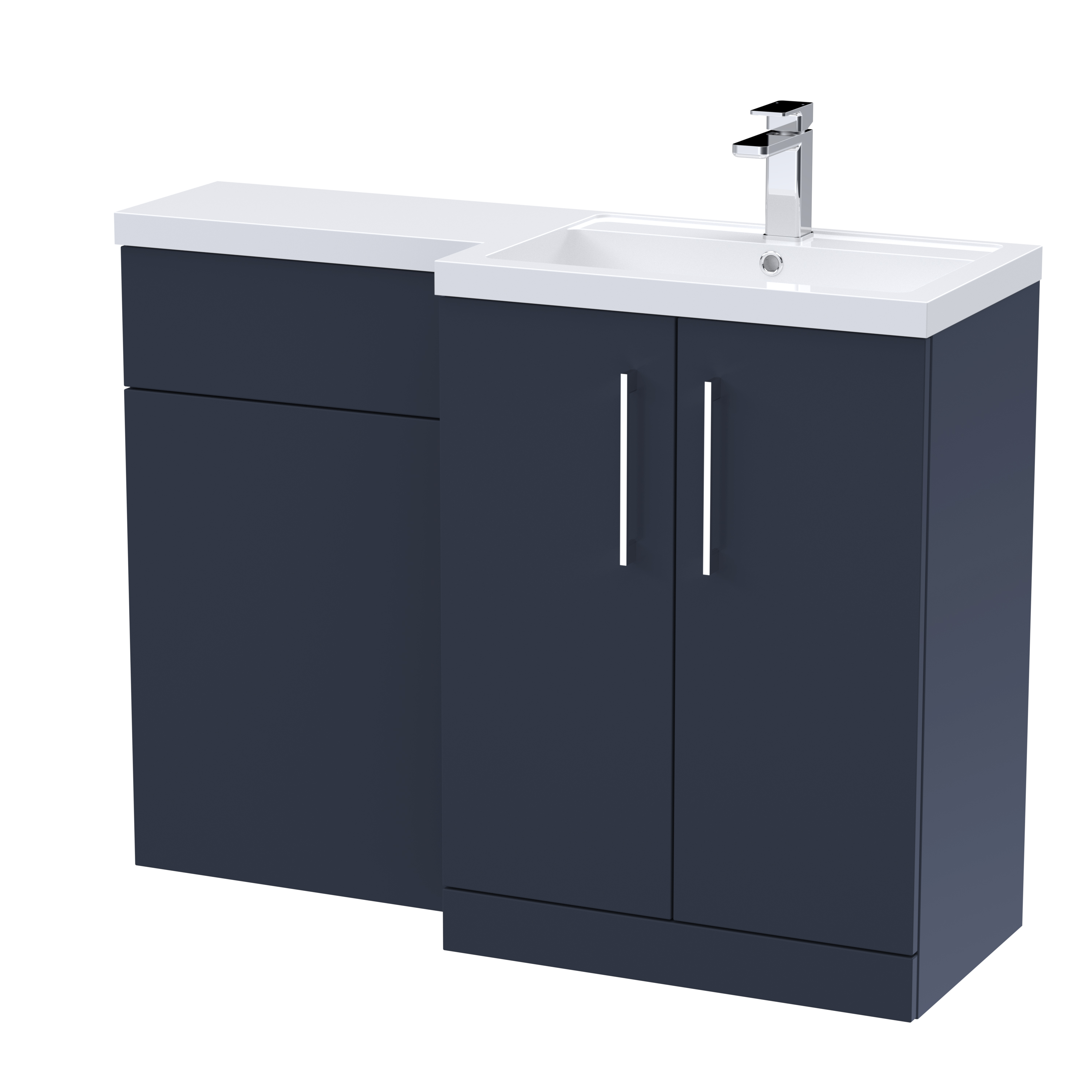 Nuie Arno Midnight Blue 1100mm Right Hand Vanity Unit Pack ARN2911R