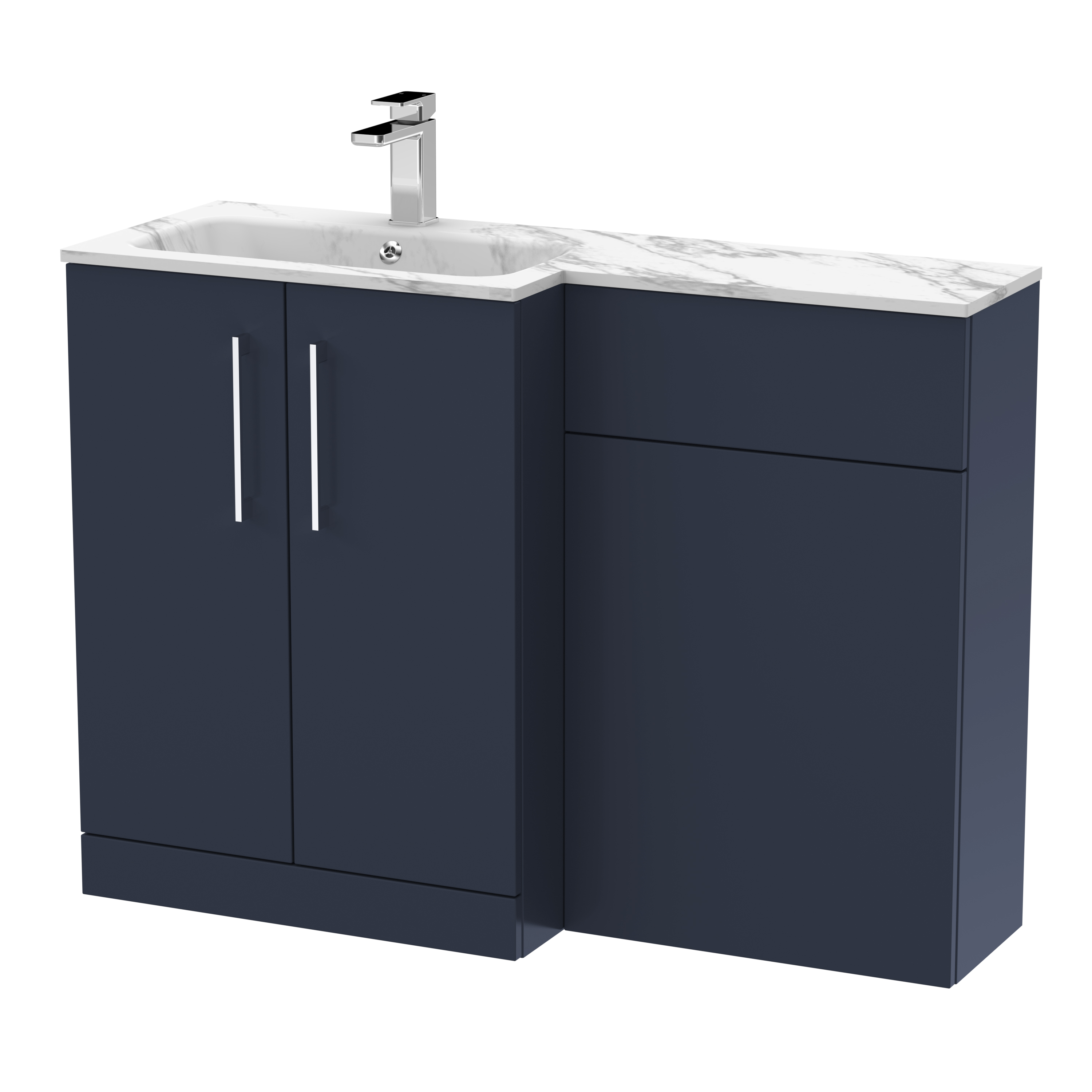 Nuie Arno Midnight Blue 1100mm Left Hand Vanity Unit Pack ARN2913L