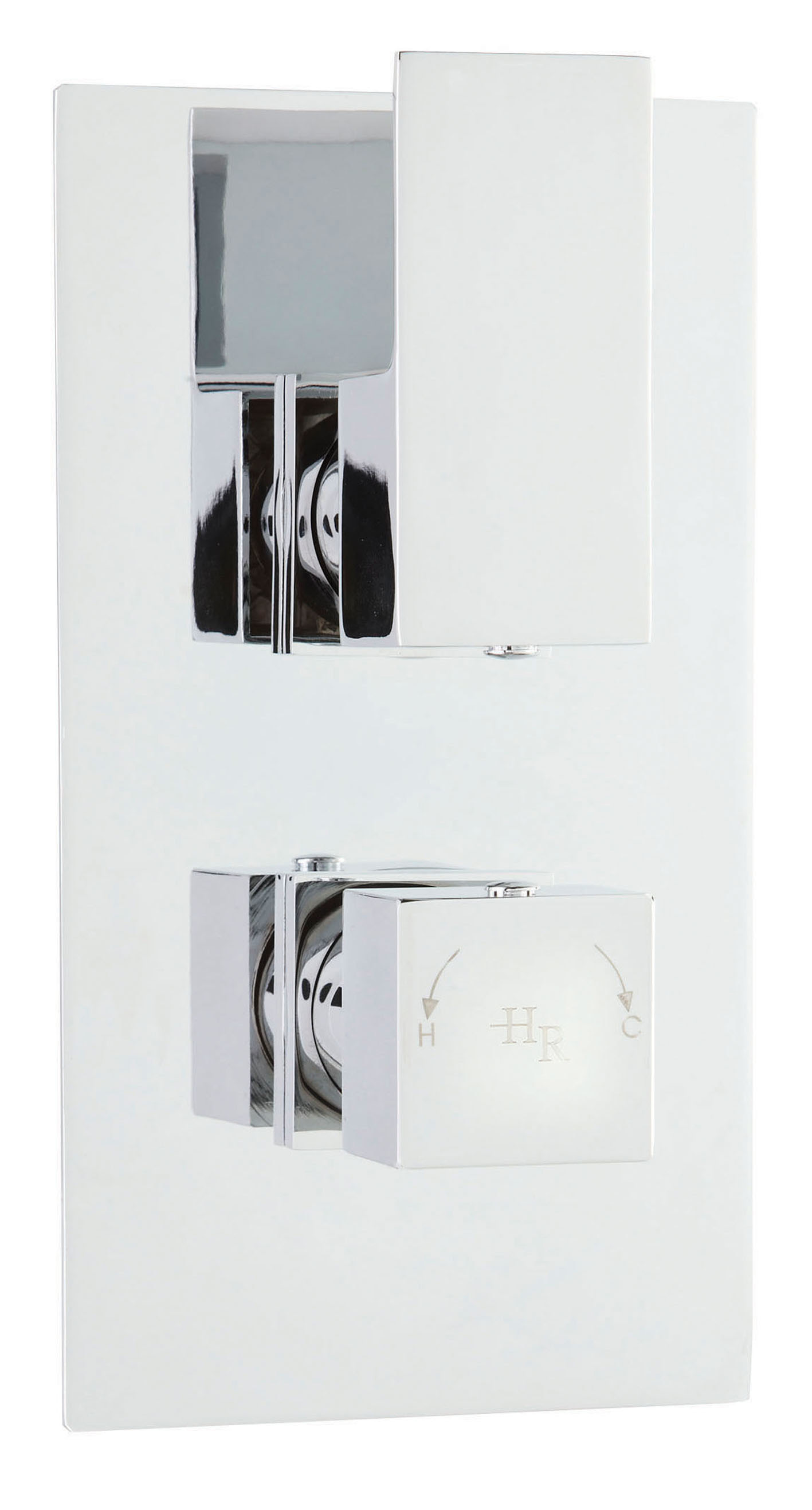 Hudson Reed Art Chrome 2 Outlet Twin Thermostatic Shower Valve with Diverter ART3207