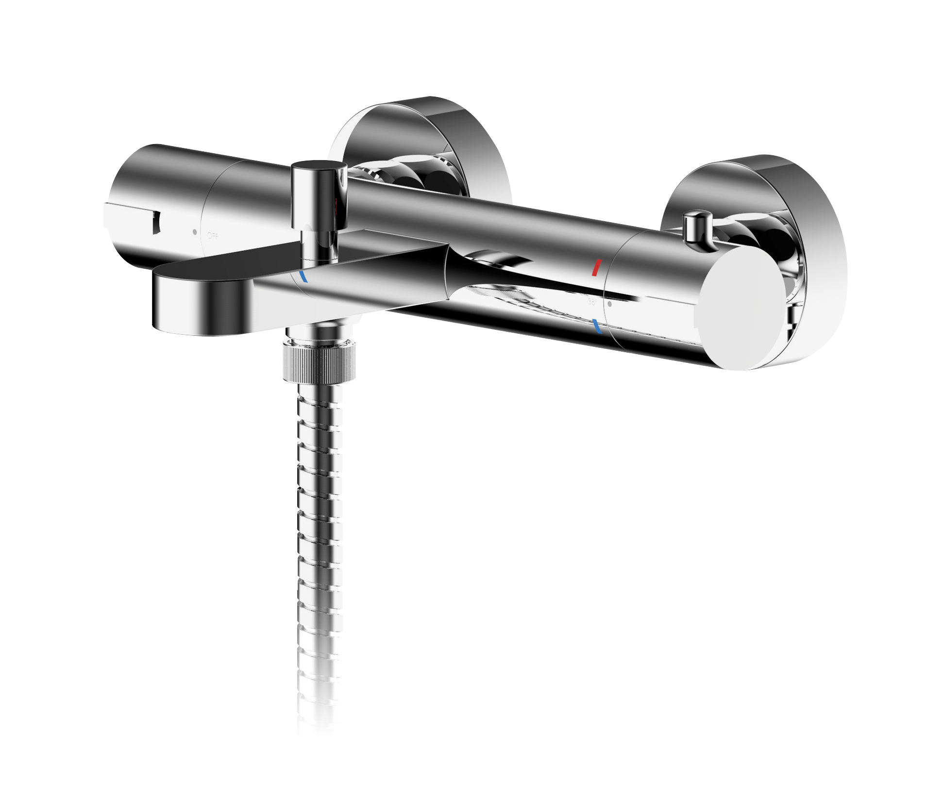 Nuie Arvan Chrome Wall Mounted Thermostatic Bath Shower Mixer ARV005