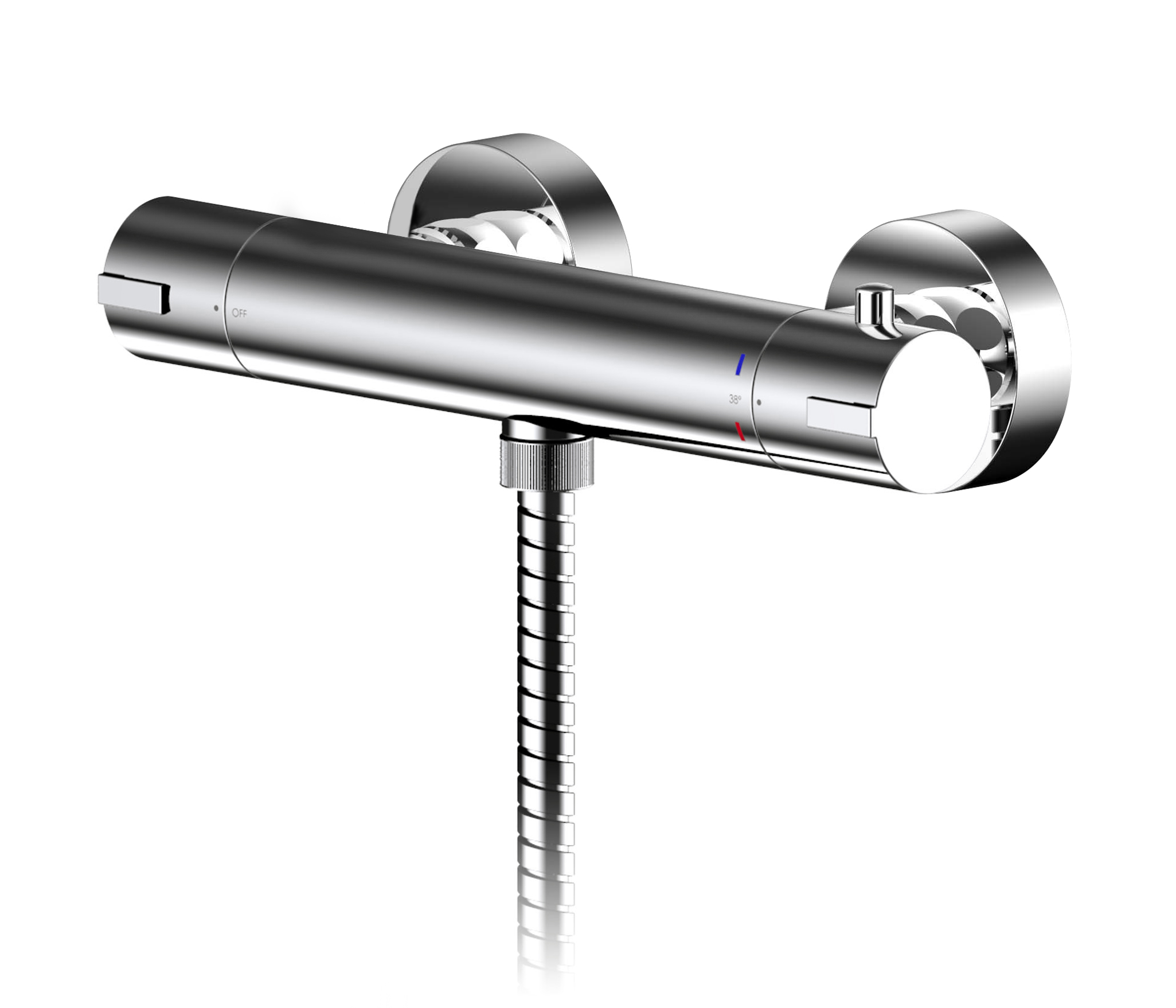 Nuie Arvan Chrome Thermostatic Bar Shower Valve ARV503