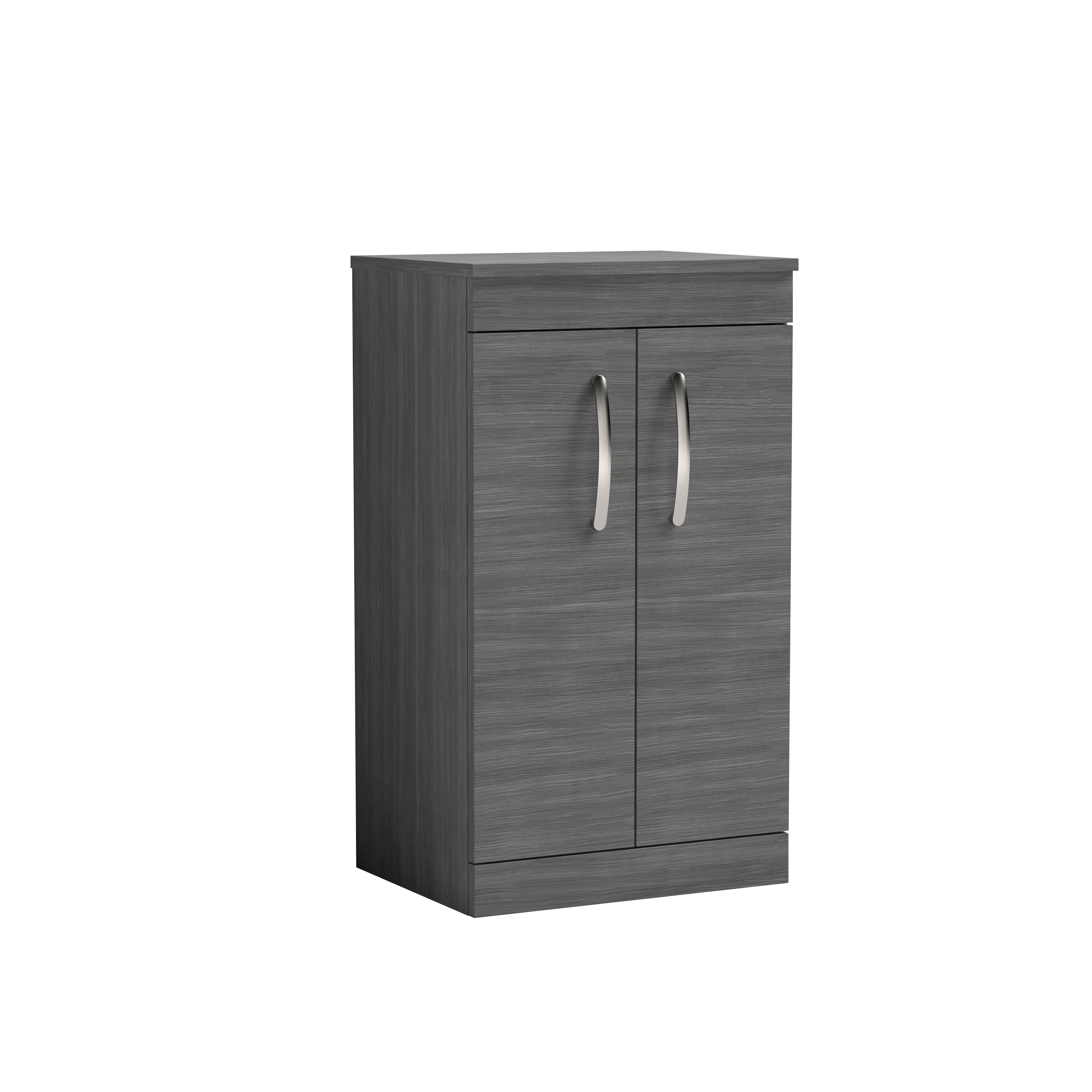Nuie Athena Anthracite Woodgrain 500mm Floor Standing Vanity Unit with Worktop ATH004W