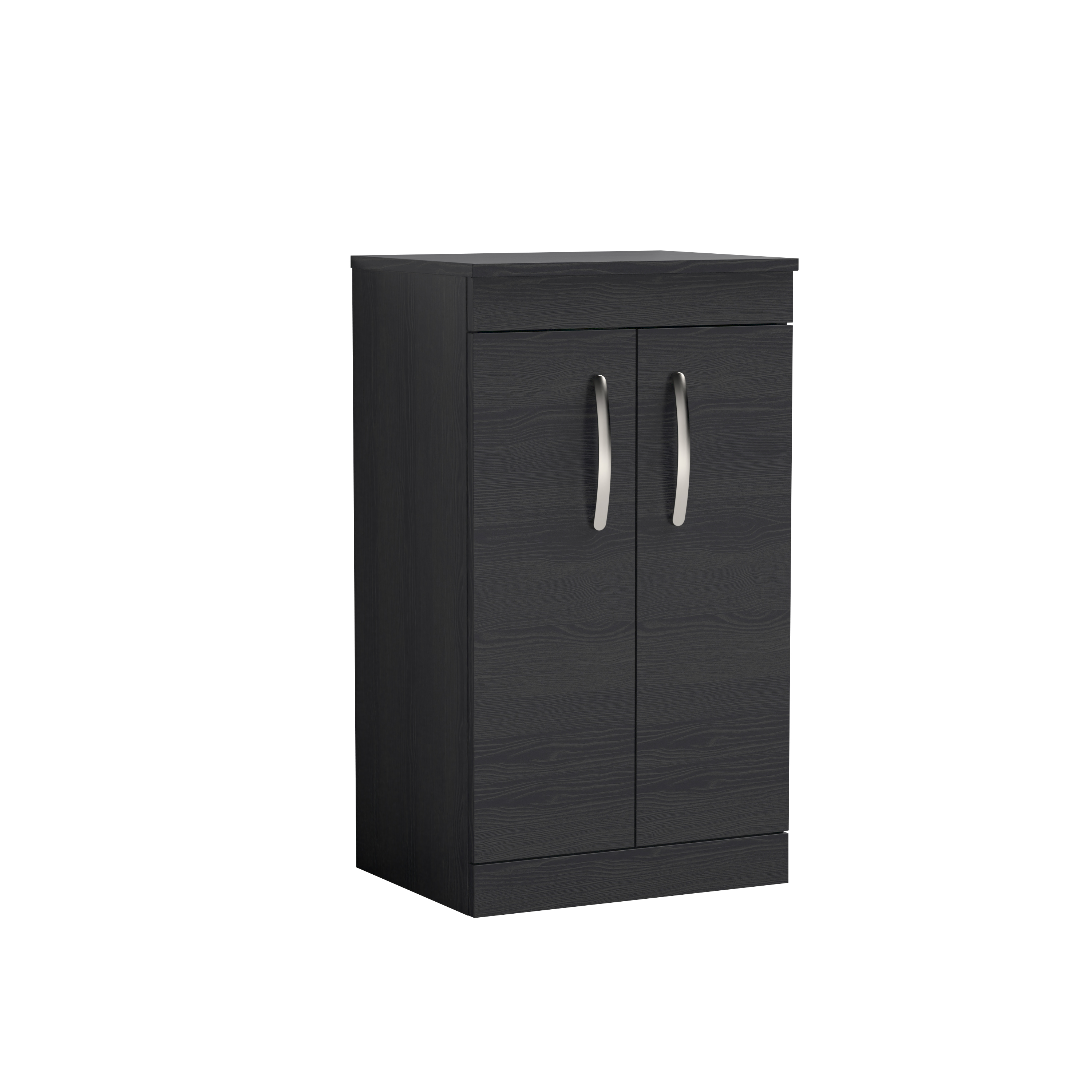 Nuie Athena Charcoal Black 500mm Floor Standing Vanity Unit with Worktop ATH005W