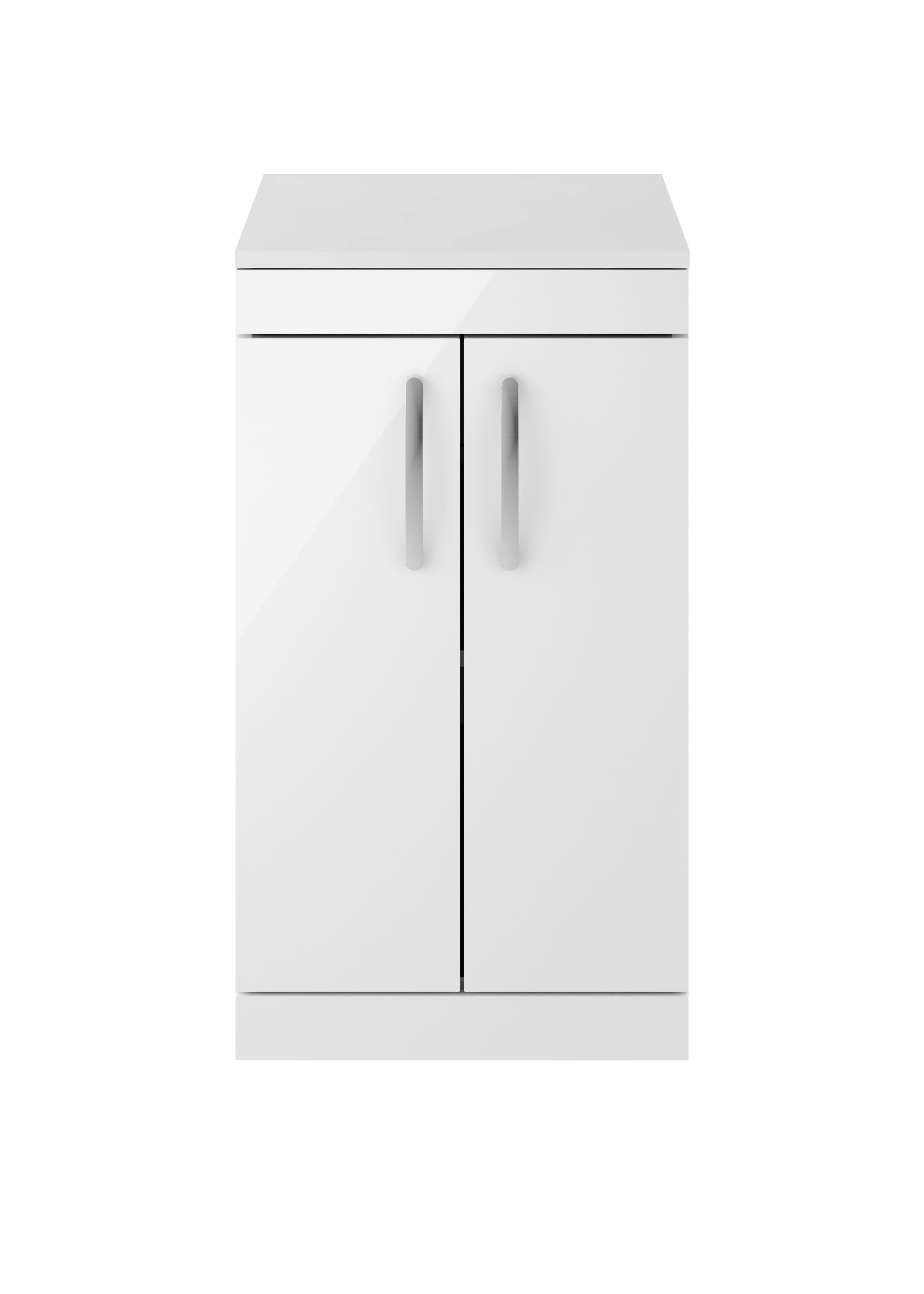Nuie Athena Gloss White 500mm Floor Standing Vanity Unit with Worktop ATH006W