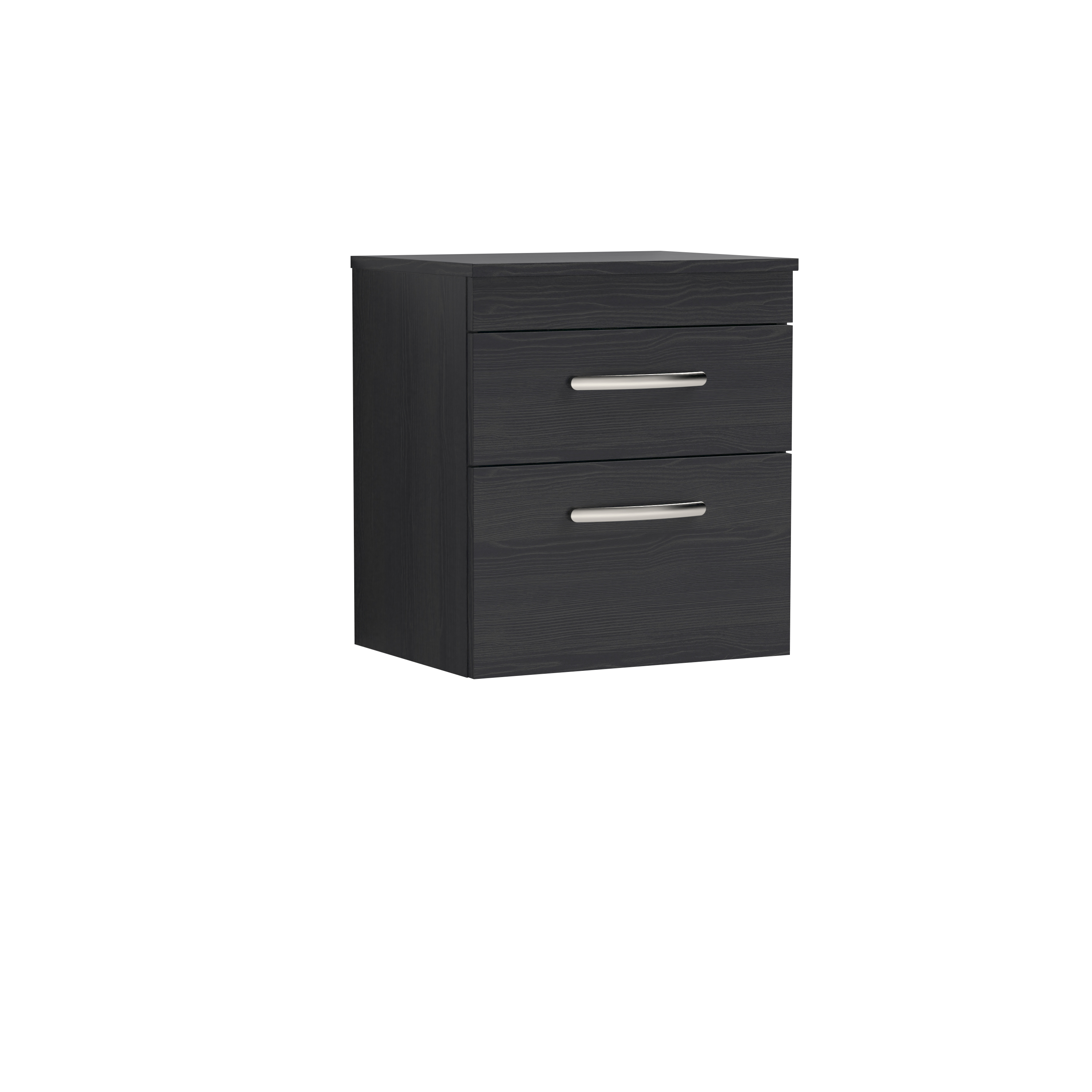 Nuie Athena Charcoal Black 500mm Wall Hung Vanity Unit with Worktop ATH019W