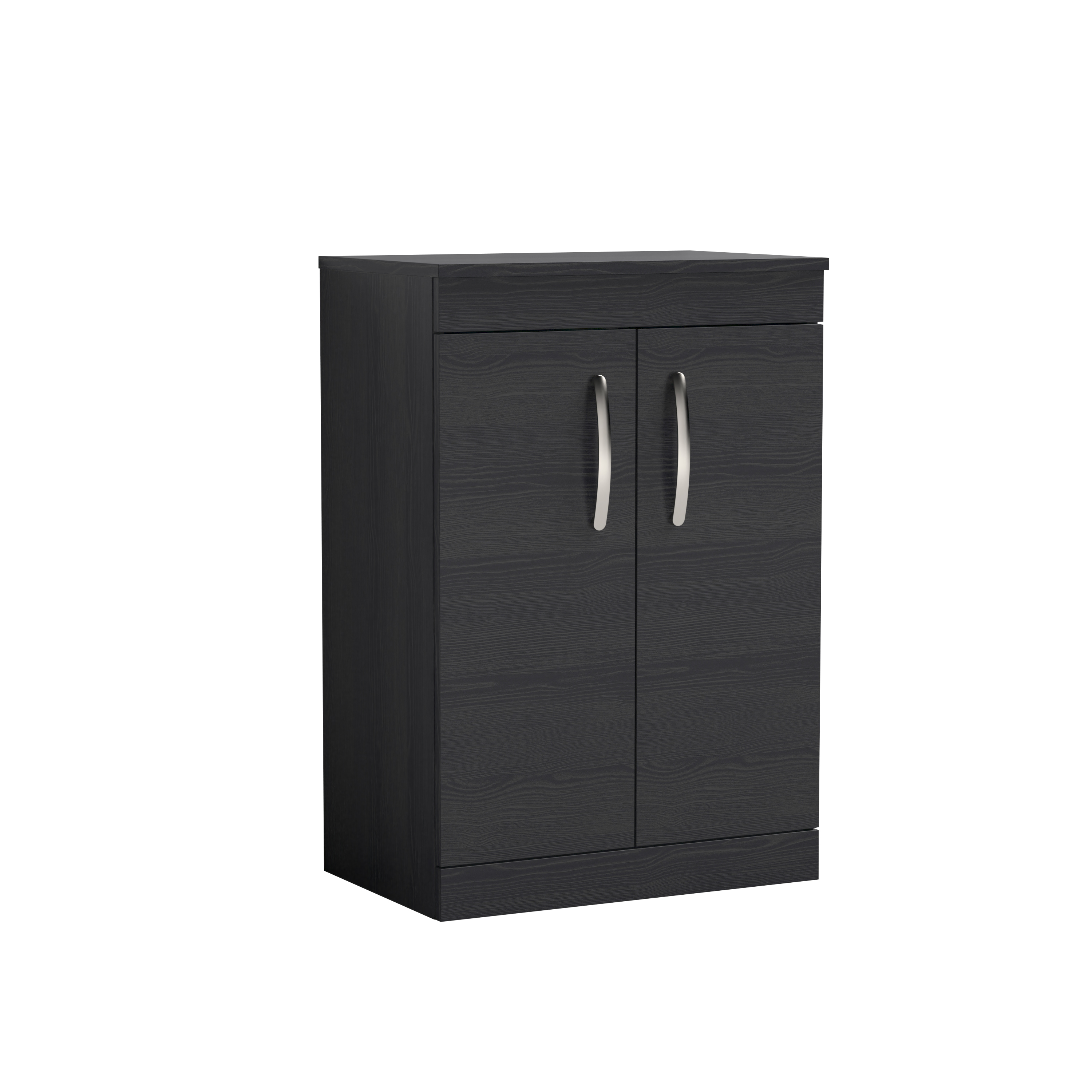 Nuie Athena Charcoal Black 600mm Floor Standing Vanity Unit with Worktop ATH026W