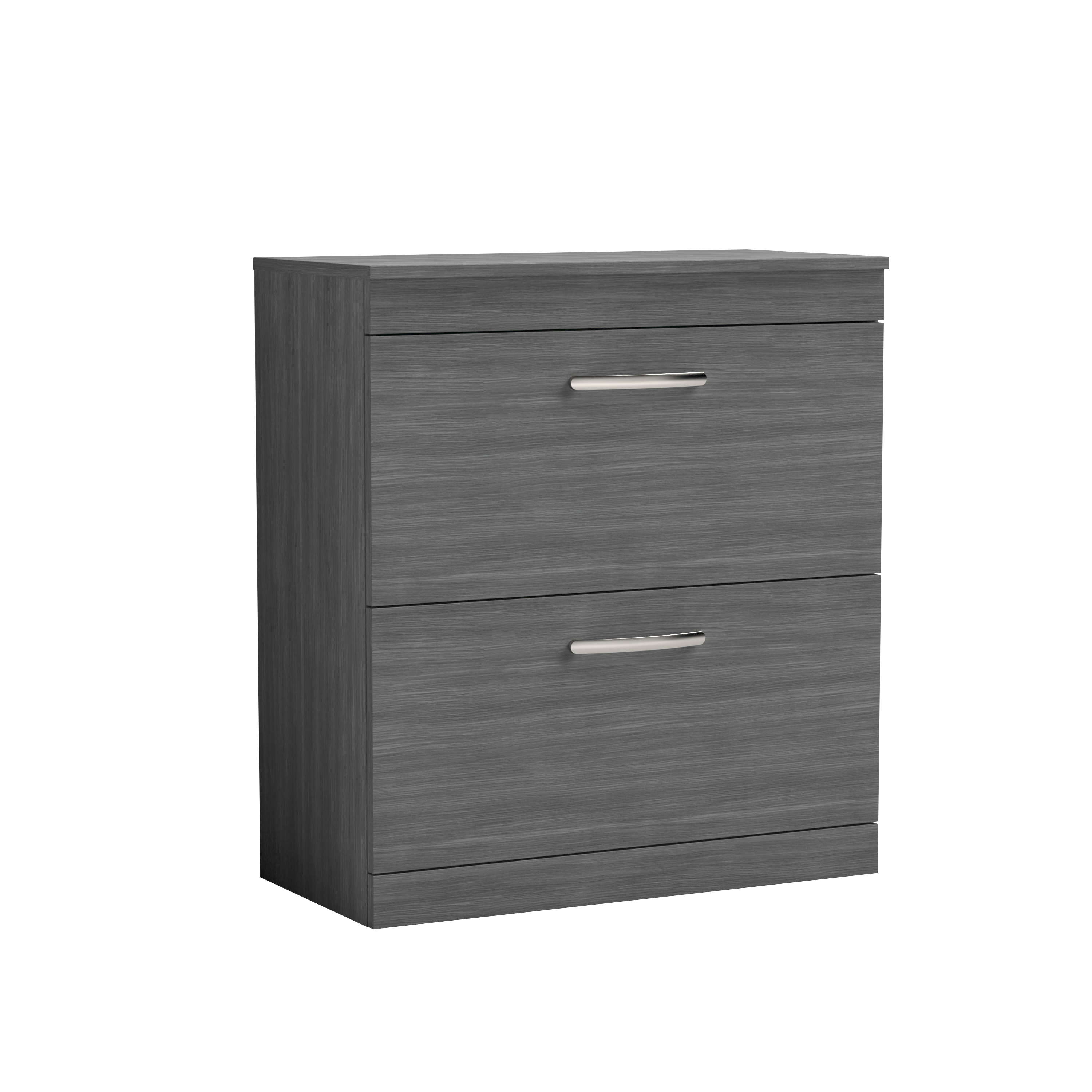 Nuie Athena Anthracite Woodgrain 800mm Floor Standing Vanity Unit with Worktop ATH053W