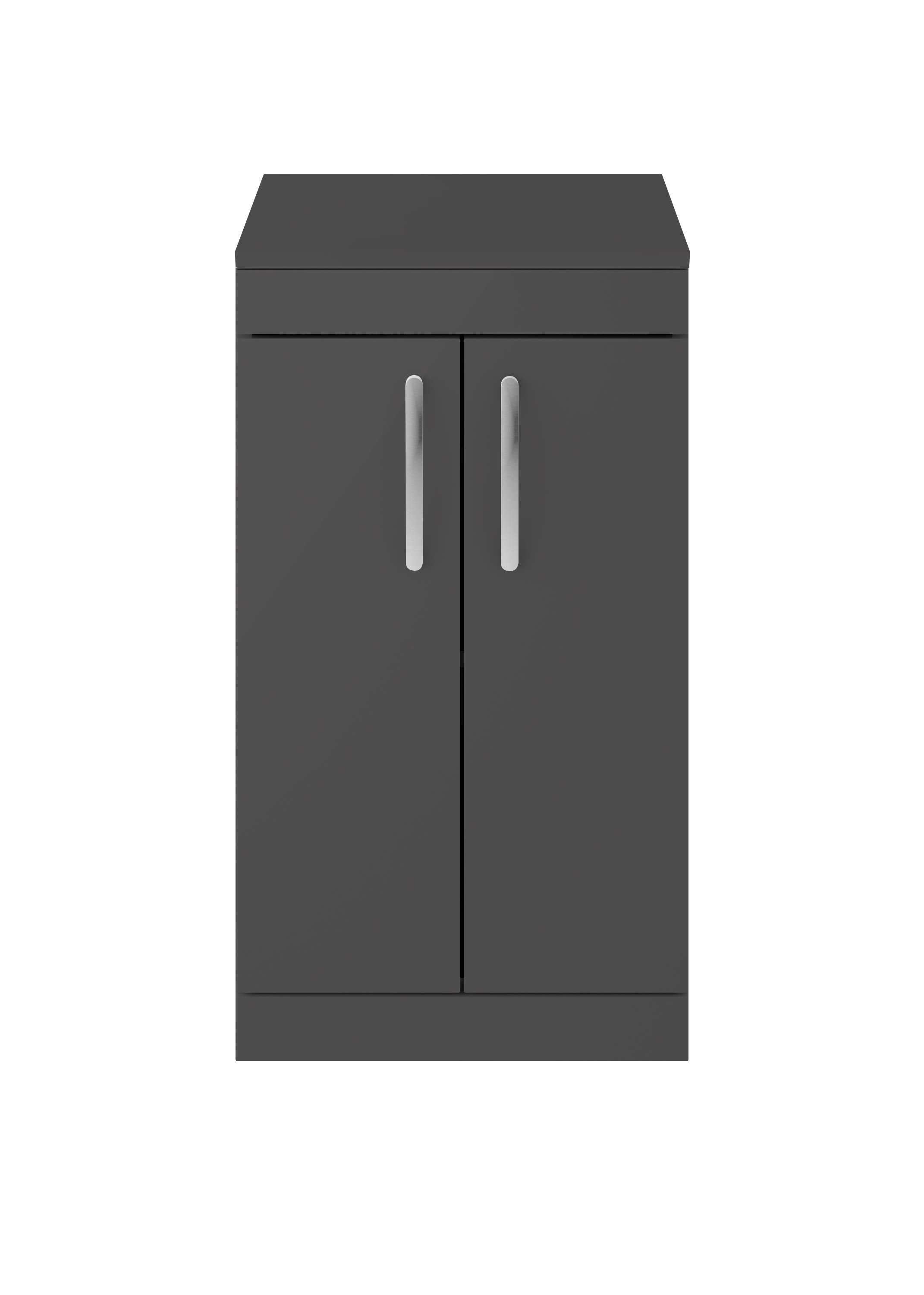 Nuie Athena Gloss Grey 500mm Floor Standing Vanity Unit with Worktop ATH072W