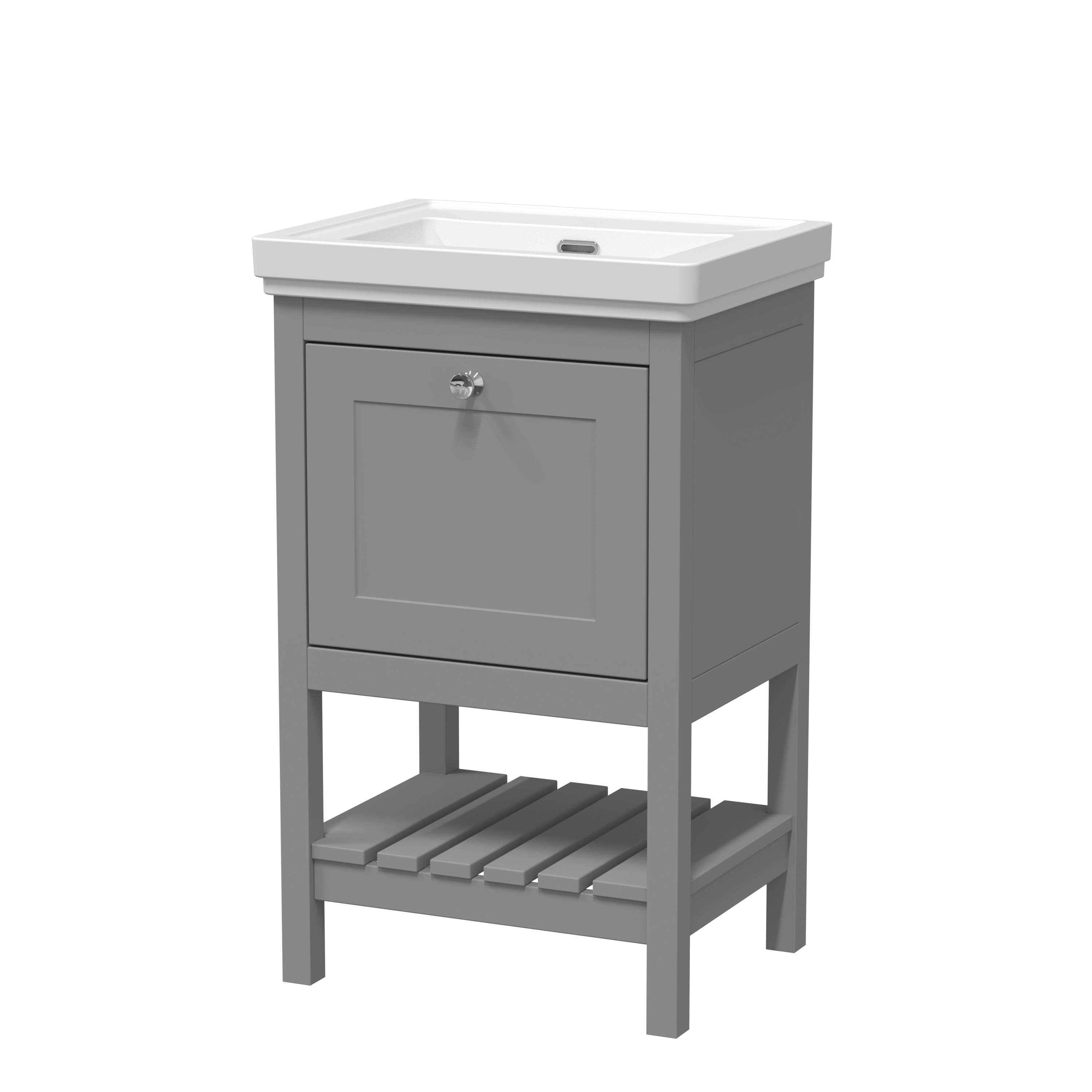 Hudson Reed Bexley Cool Grey 500mm Floor Standing Vanity Unit and Basin 0TH BEX223H