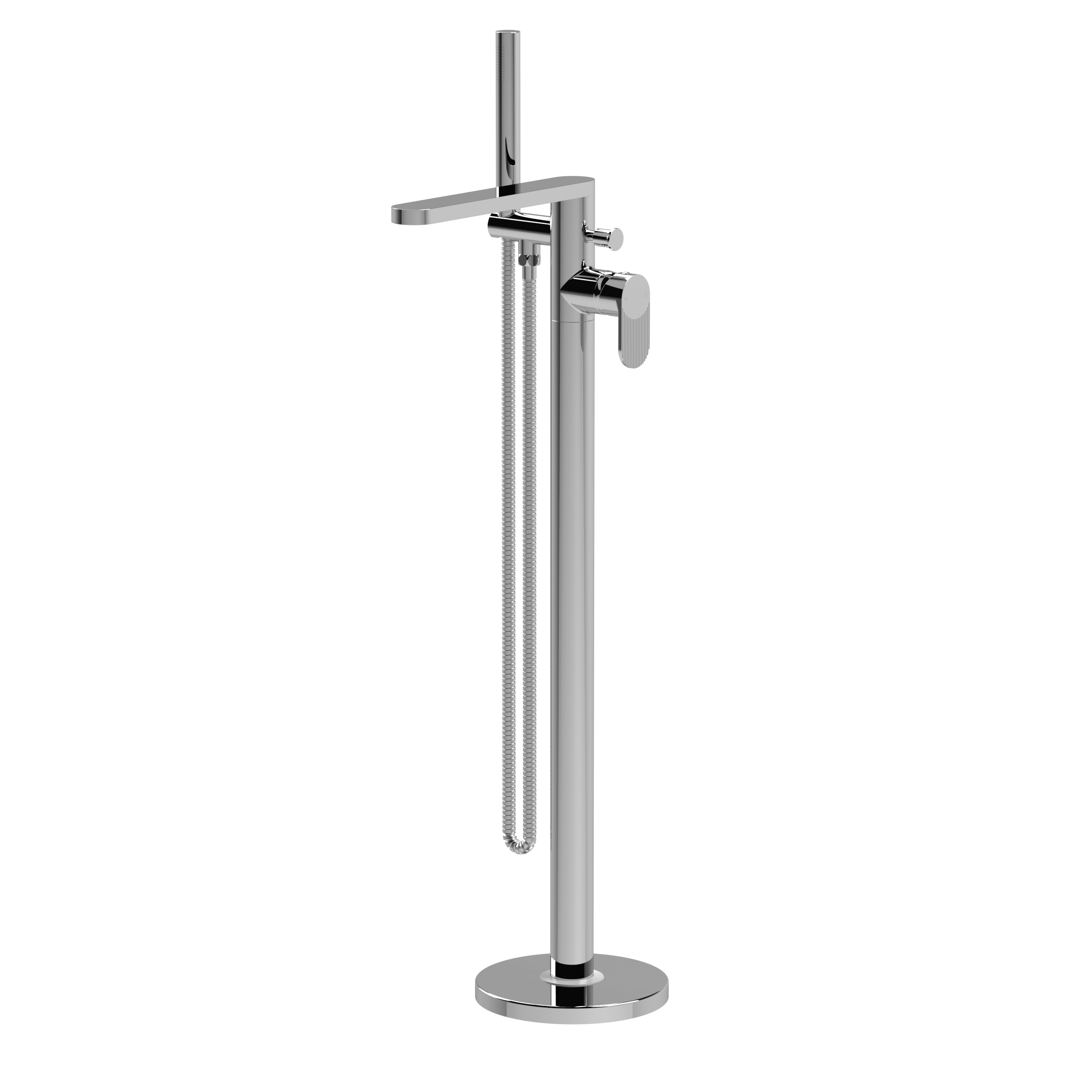 Nuie Cyprus Chrome Freestanding Bath Shower Mixer with Kit BIN321F