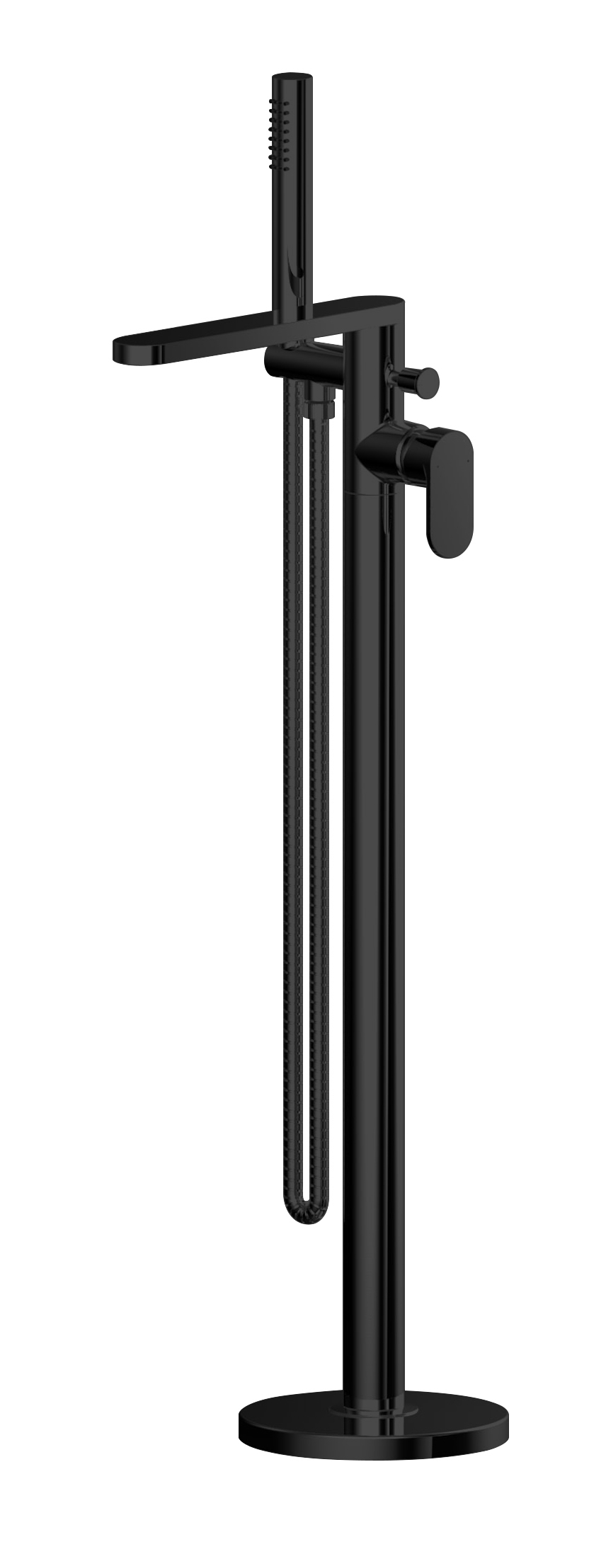 Nuie Binsey Matt Black Freestanding Bath Shower Mixer with Kit BIN421