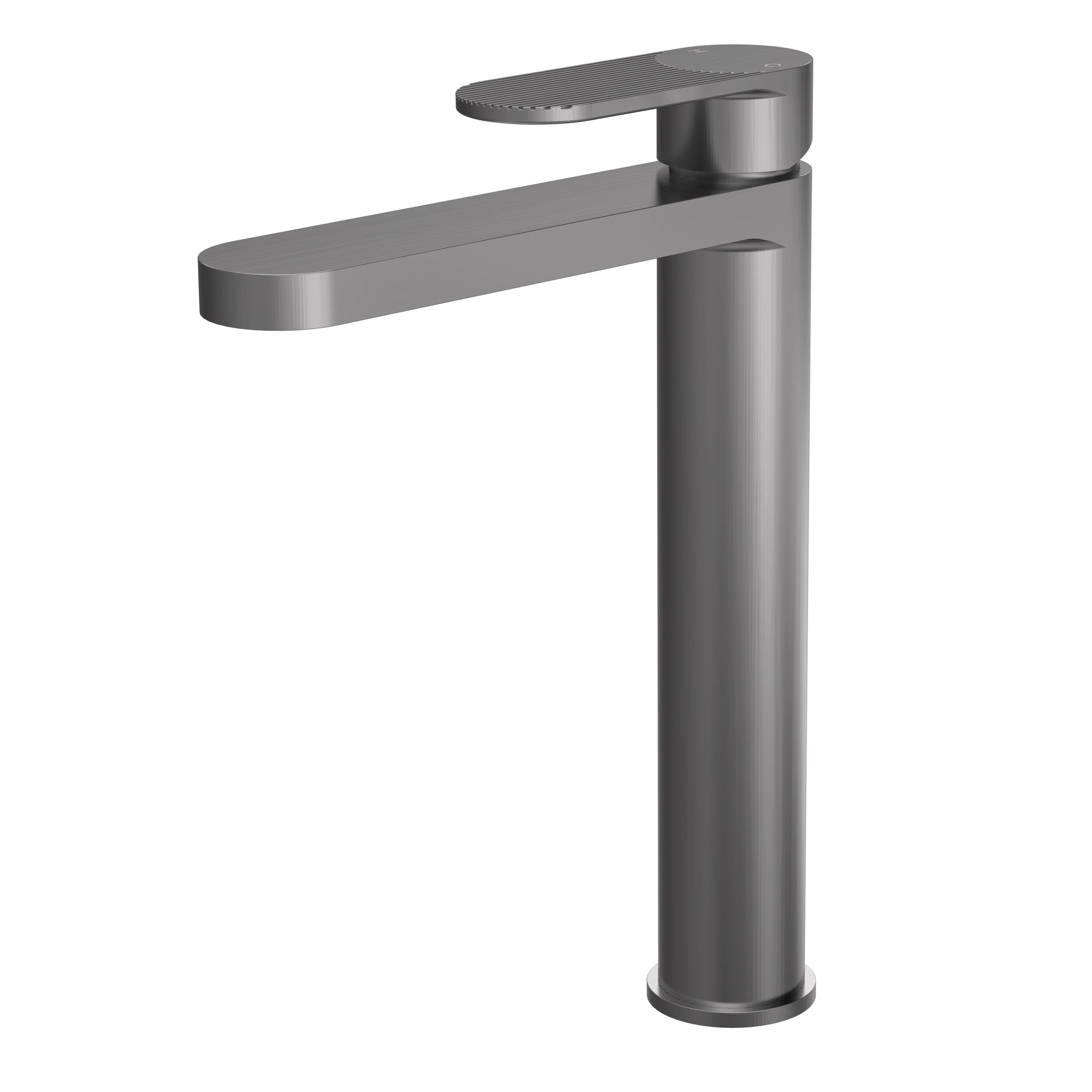 Nuie Cyprus Brushed Pewter High Rise Mono Basin Mixer BIN770F