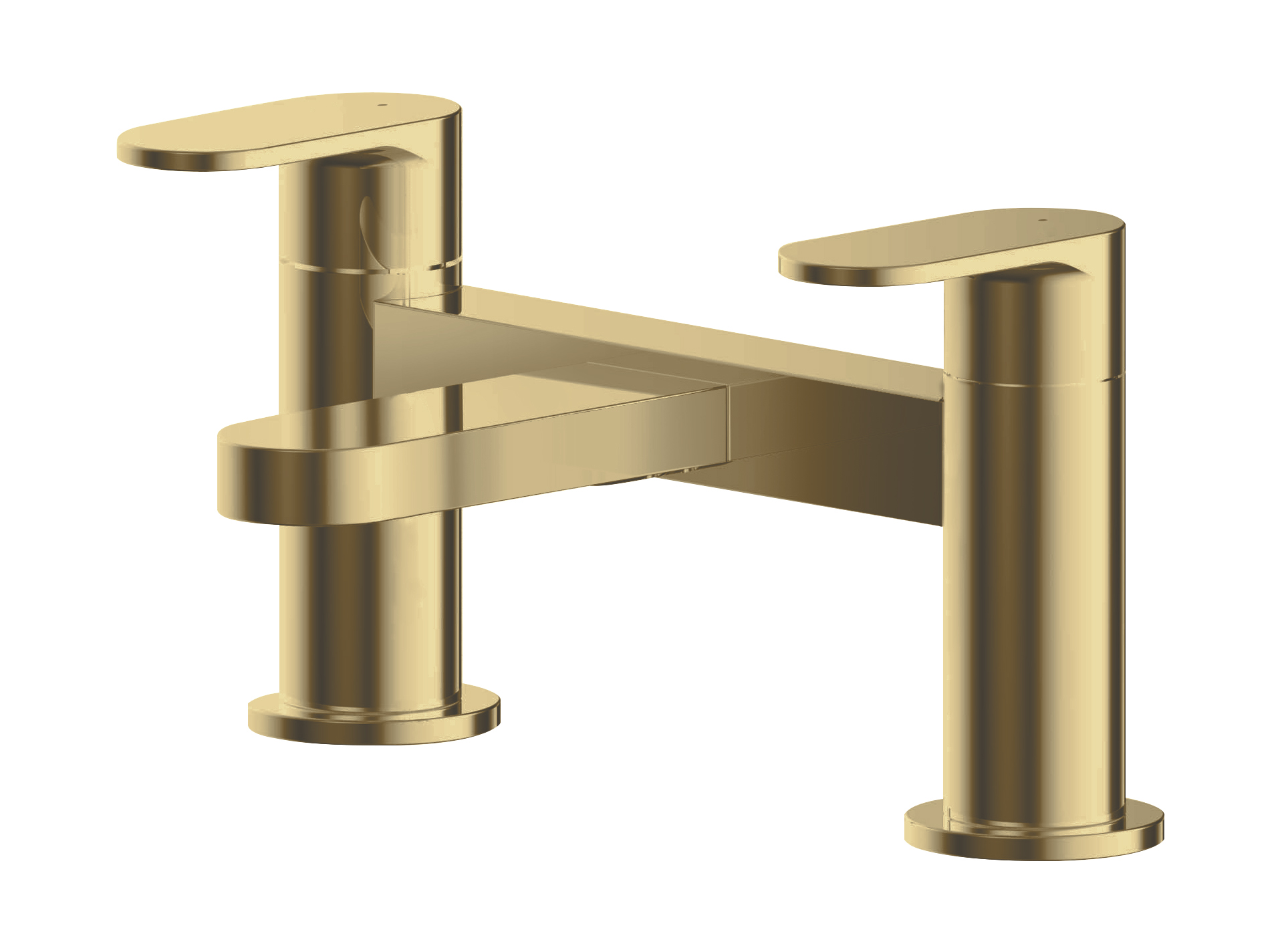 Nuie Binsey Brushed Brass Deck Mounted Bath Filler BIN803