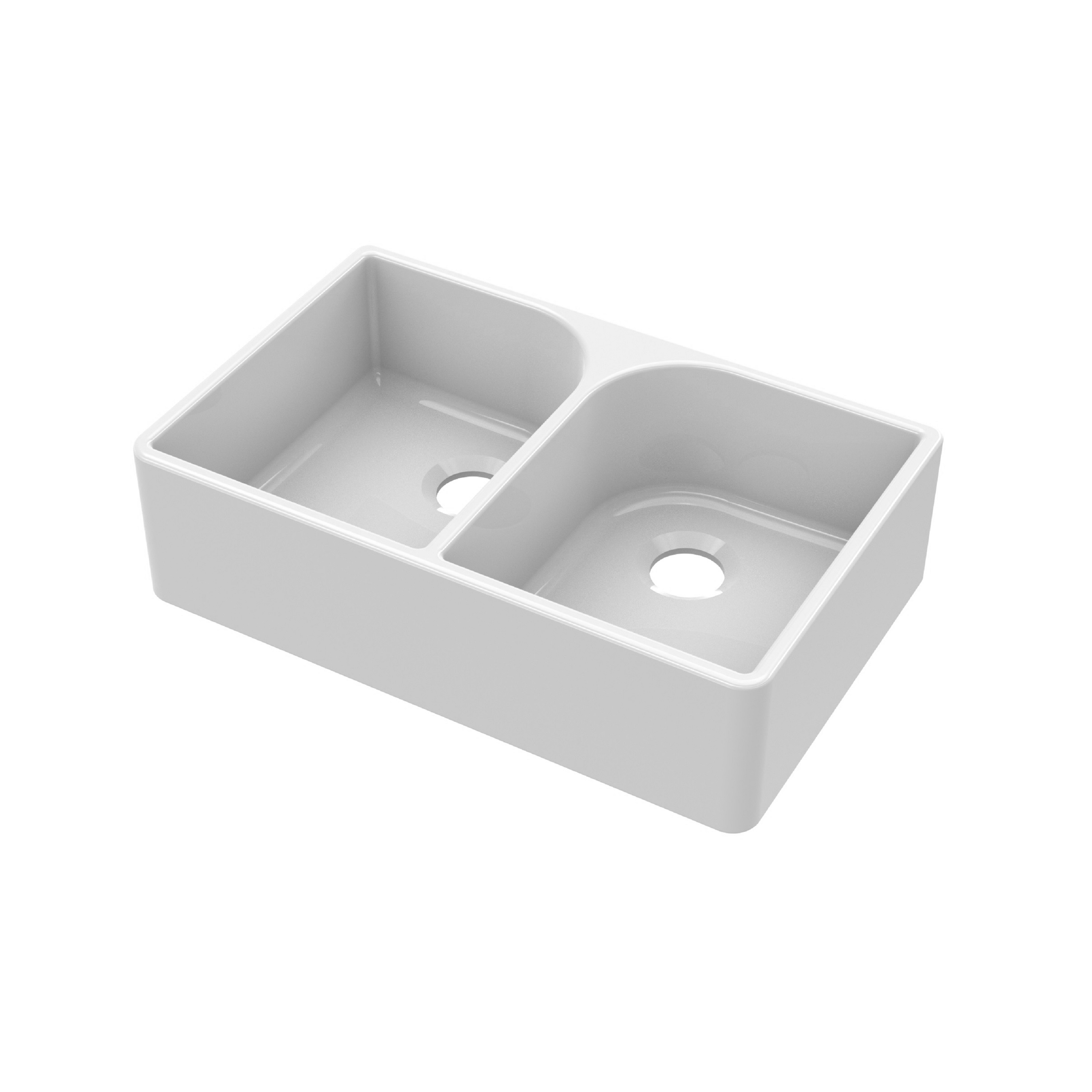 Fireclay Double Bowl Butler Kitchen Sink - 795mm - Choice of Finish