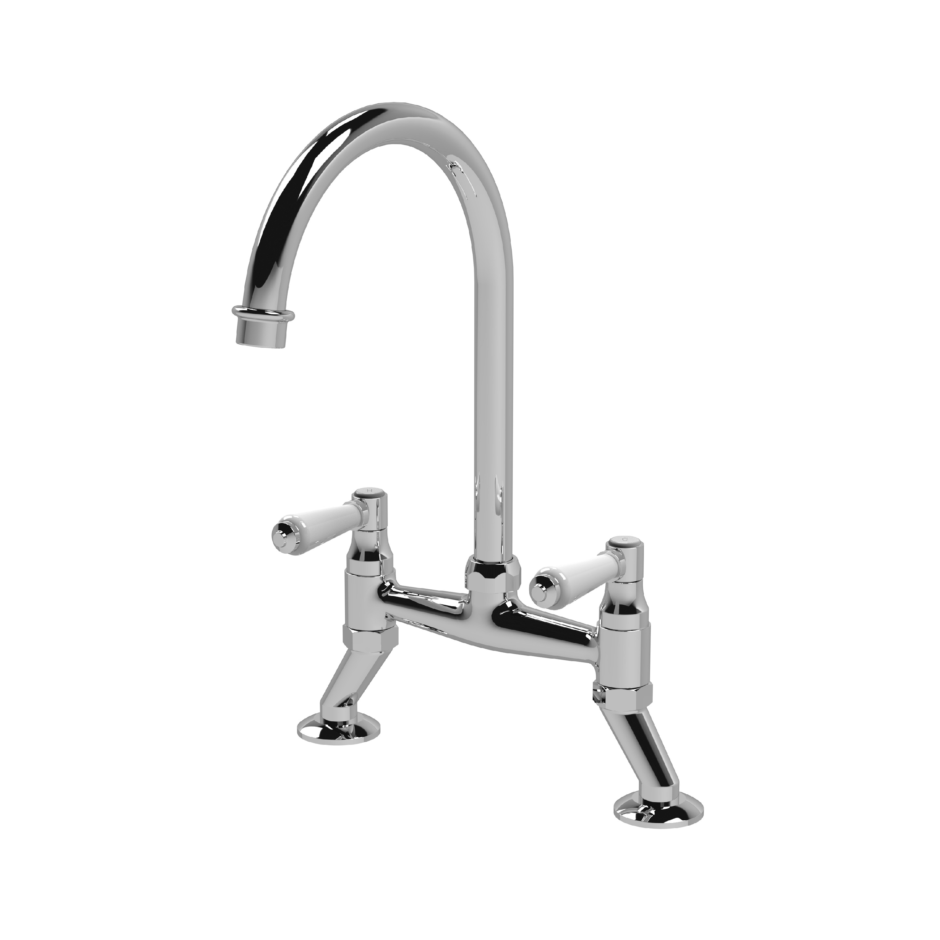 Traditional Bridge Mixer Kitchen Tap Balterley- Choice of Handle Type and Colour