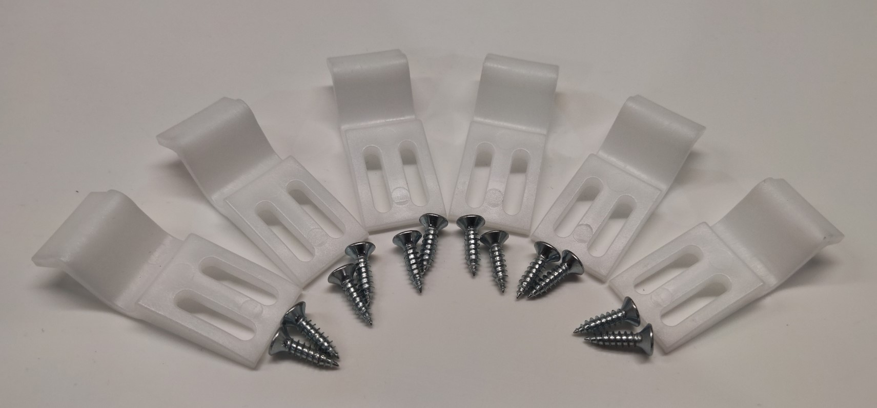 Nuie White Bath Panel Clips BPC001