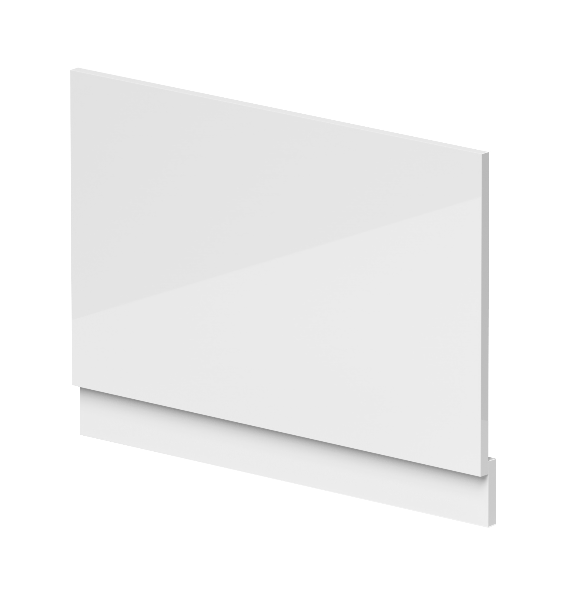 Nuie Gloss White Waterproof Shower Bath End Panel 800mm BPR113W