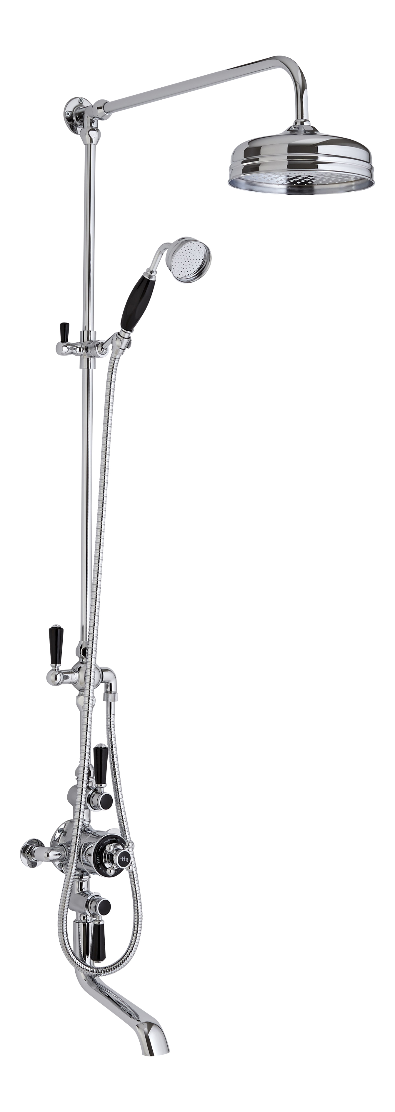 Hudson Reed Topaz Chrome Triple Exposed Shower Valve and Spout BTSVT103