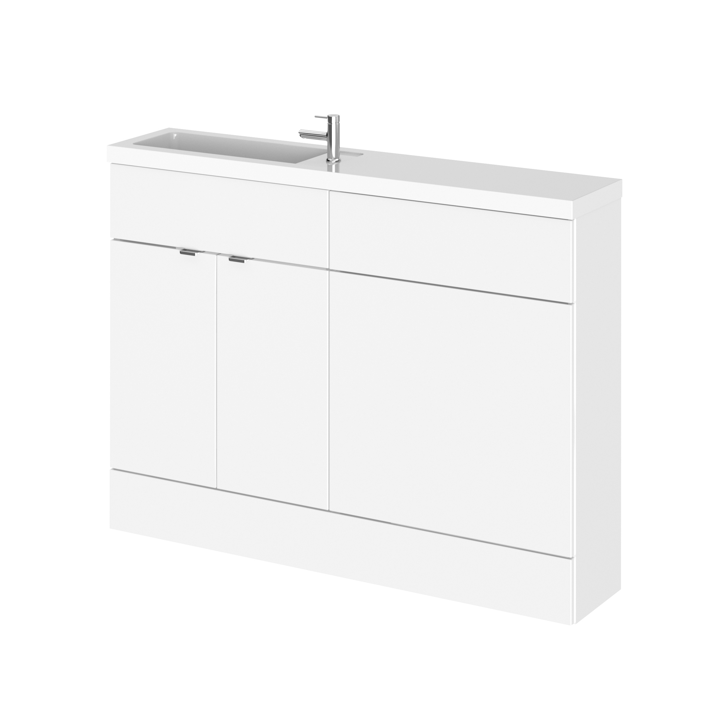 Hudson Reed Fusion Gloss White 1200mm Vanity Unit Pack Compact CBI108