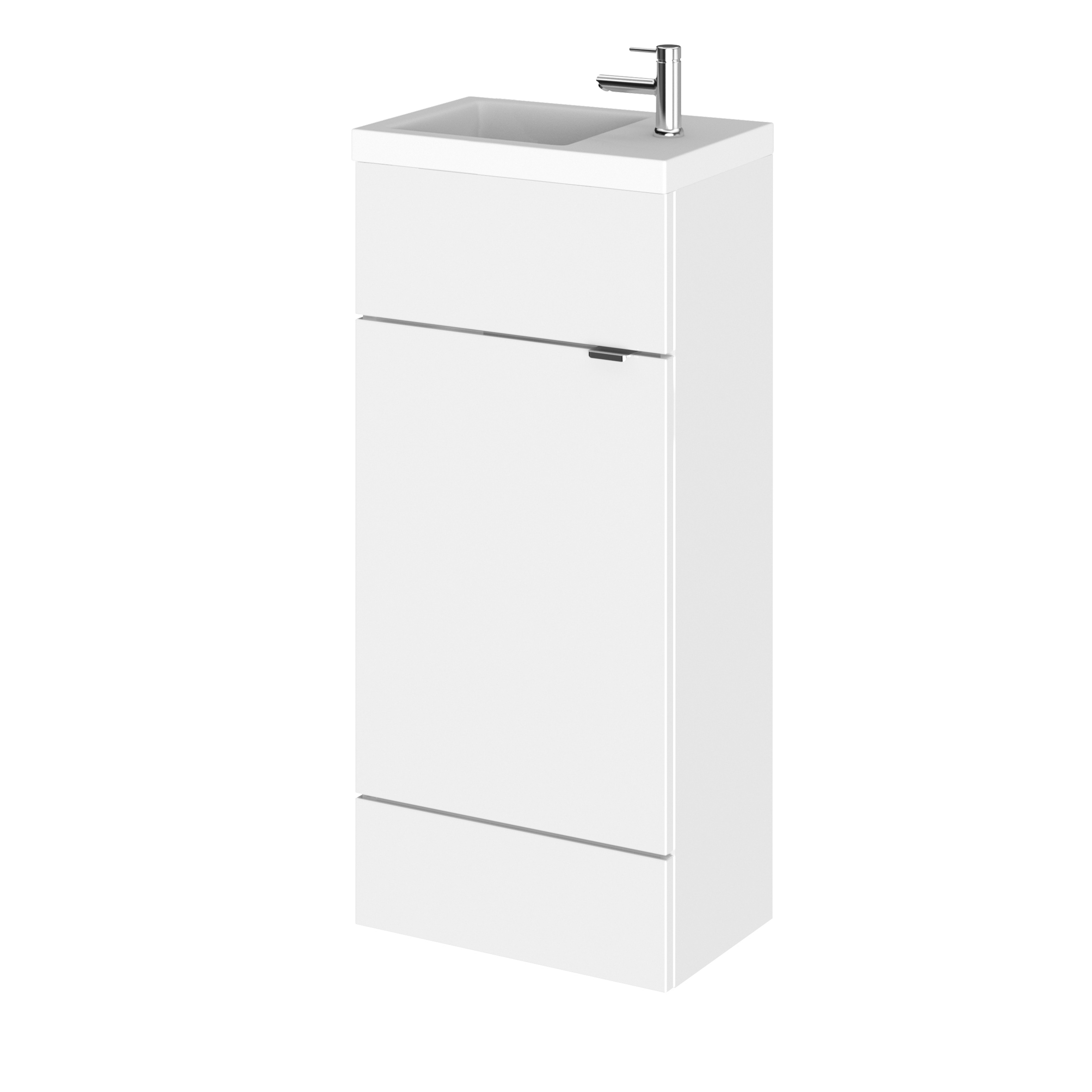 Hudson Reed Fusion Gloss White 400mm Vanity Unit and Basin Compact CBI121
