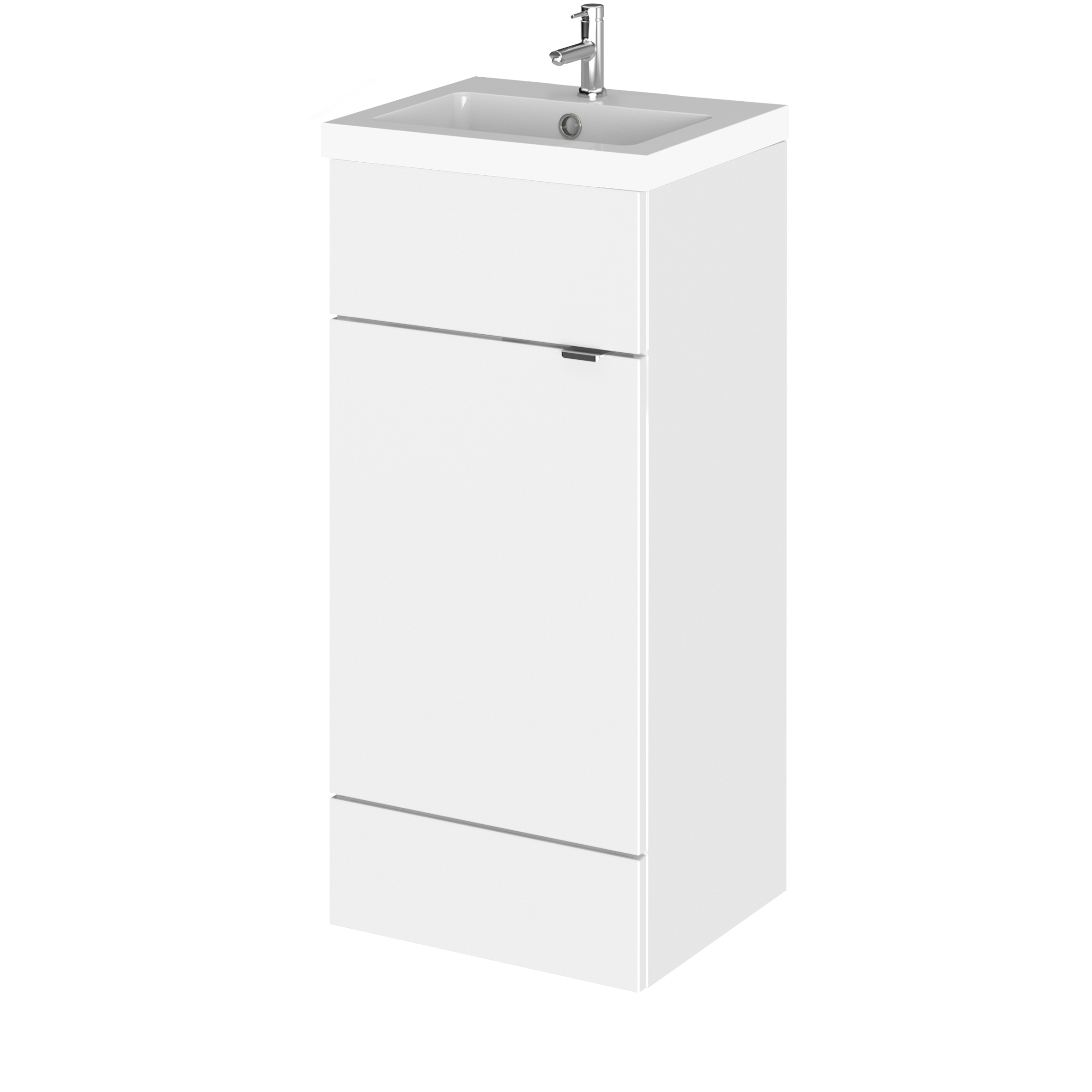 Hudson Reed Fusion Gloss White 400mm Vanity Unit and Basin CBI123