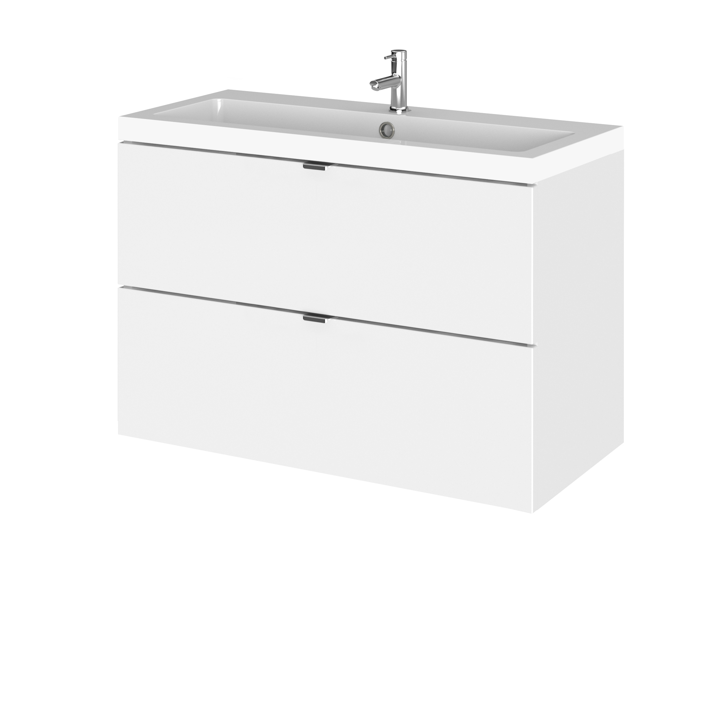 Hudson Reed Fusion Gloss White 800mm Vanity Unit and Basin CBI131