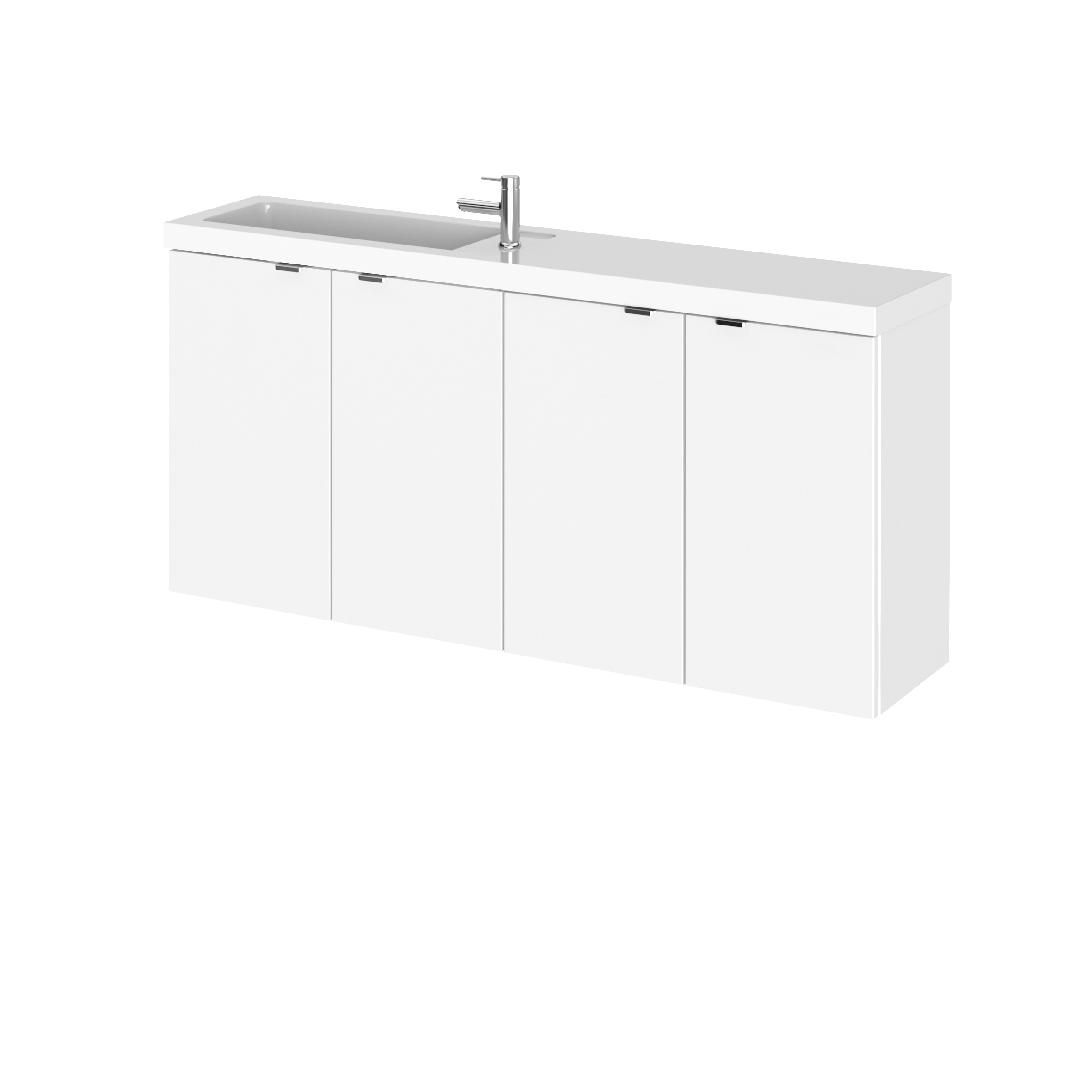 Hudson Reed Fusion Gloss White 1200mm Vanity Unit and Basin Compact CBI135