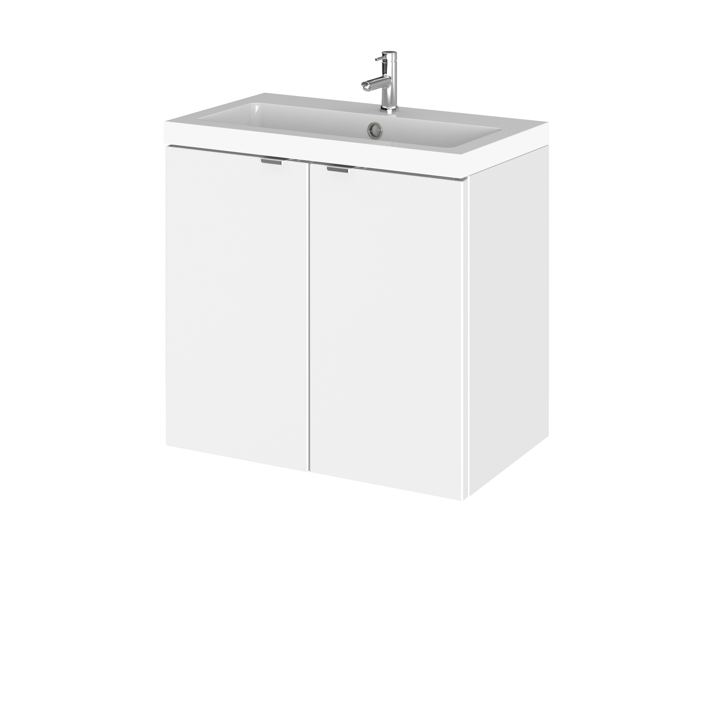 Hudson Reed Fusion Gloss White 600mm Vanity Unit and Basin CBI136