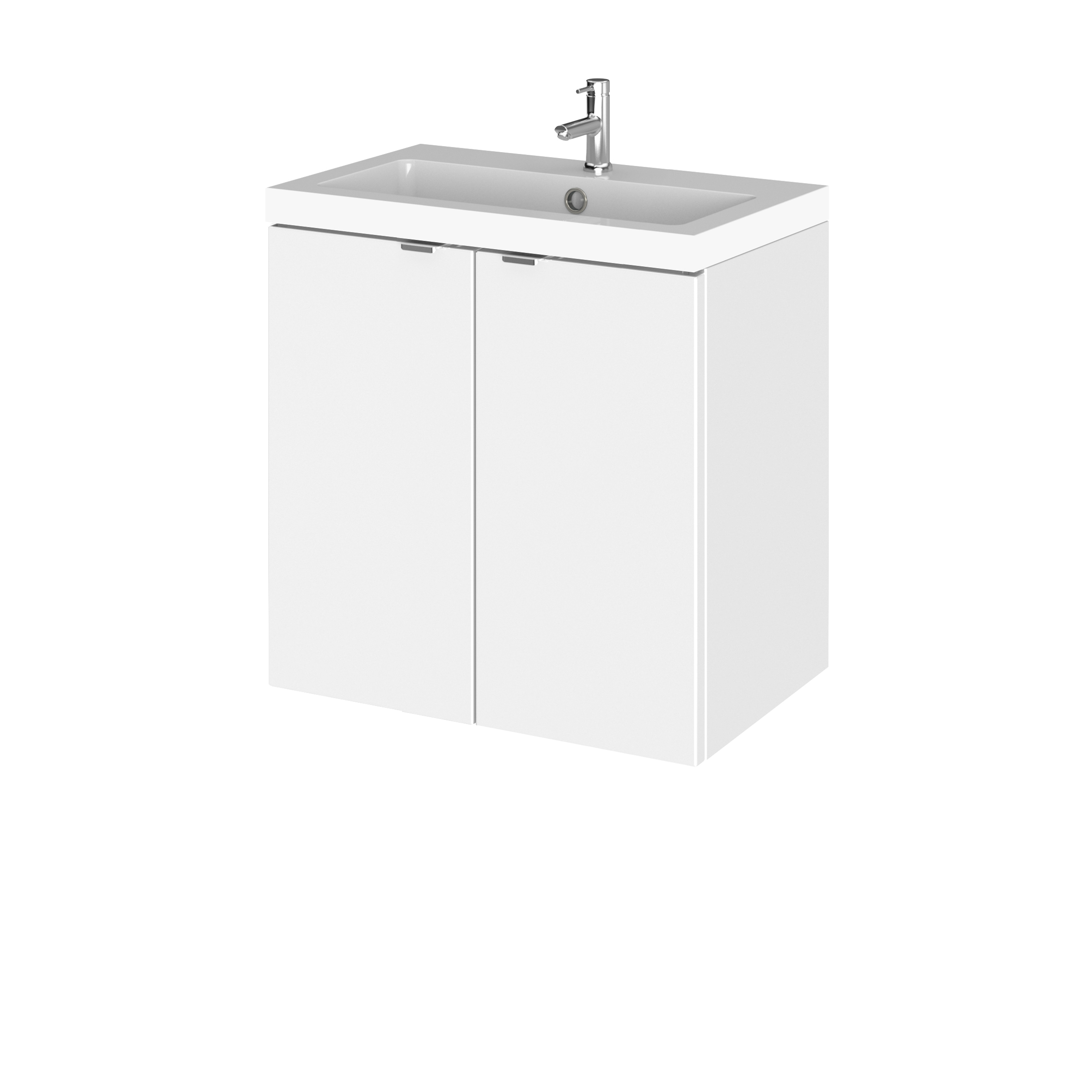 Hudson Reed Fusion Gloss White 500mm Vanity Unit and Basin CBI140