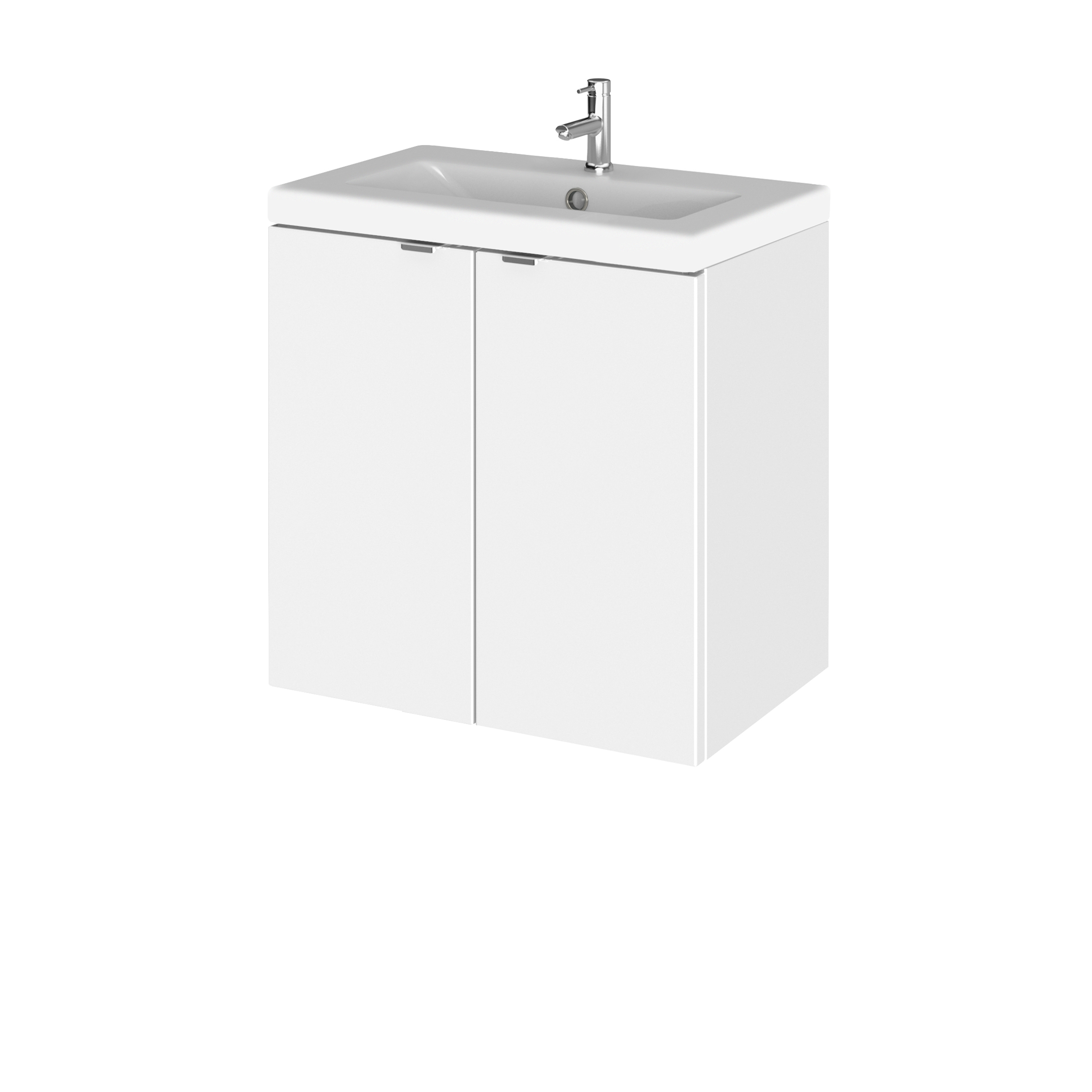 Hudson Reed Fusion Gloss White 500mm Vanity Unit and Ceramic Basin CBI140A