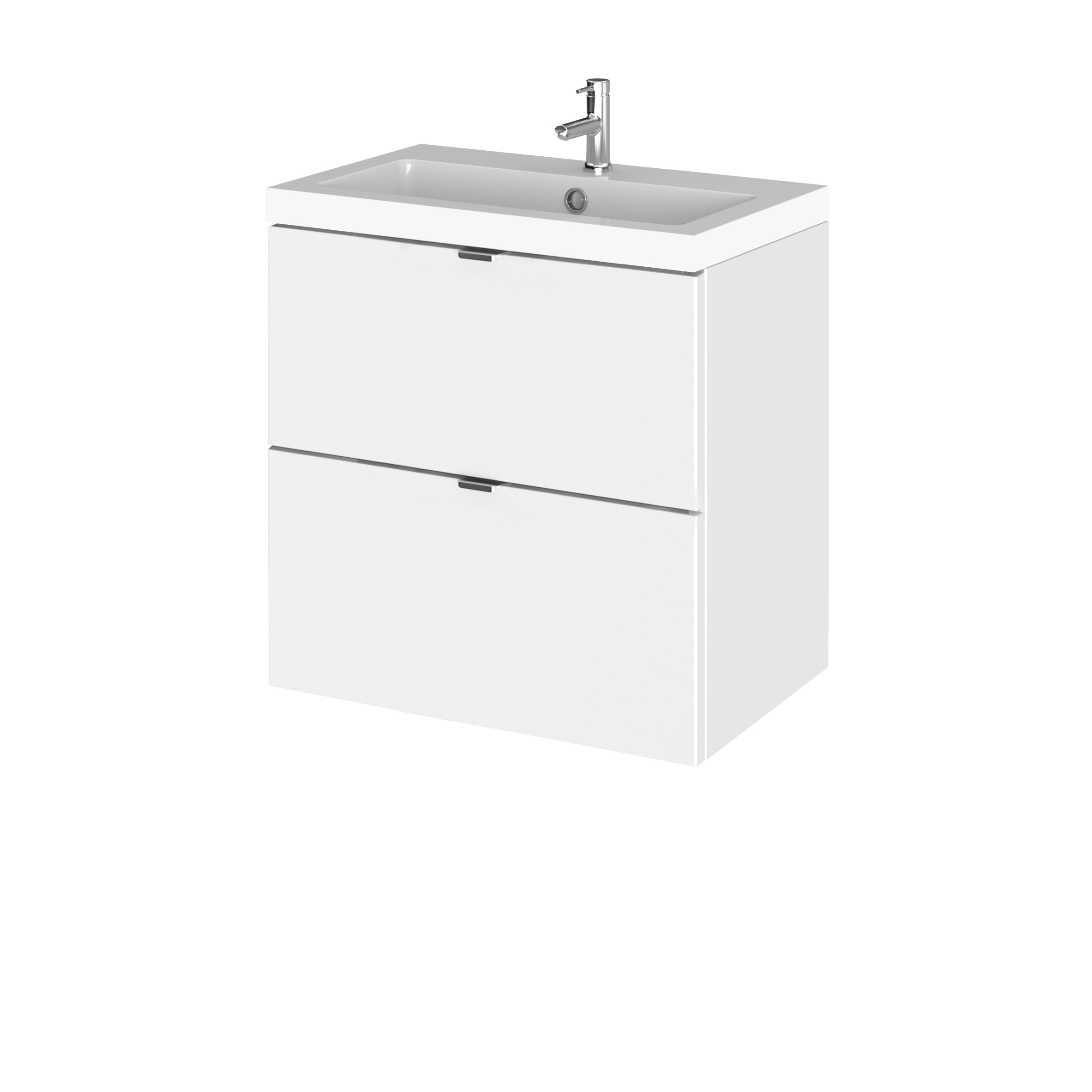 Hudson Reed Fusion Gloss White 500mm Vanity Unit and Basin CBI141