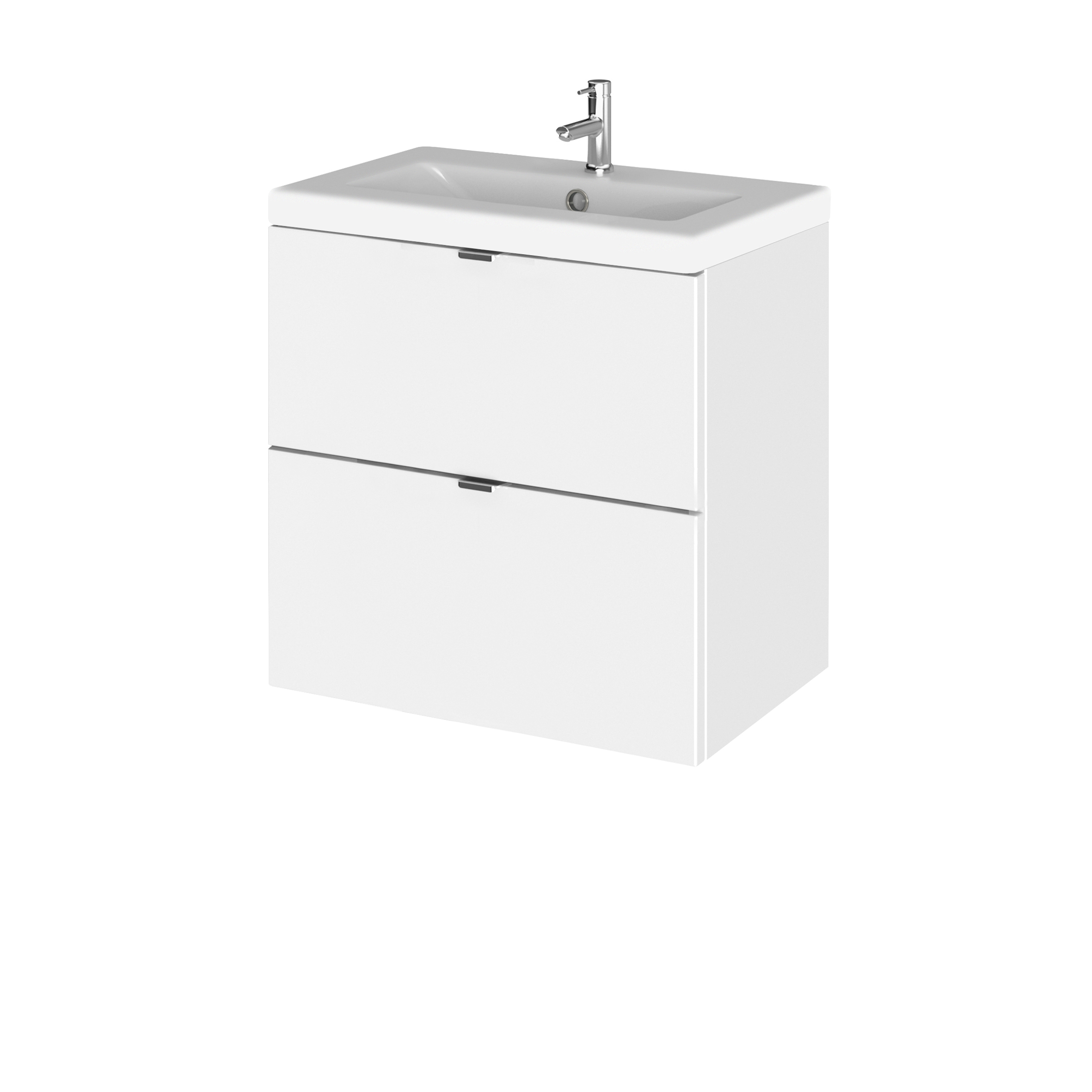 Hudson Reed Fusion Gloss White 500mm Vanity Unit and Ceramic Basin CBI141A