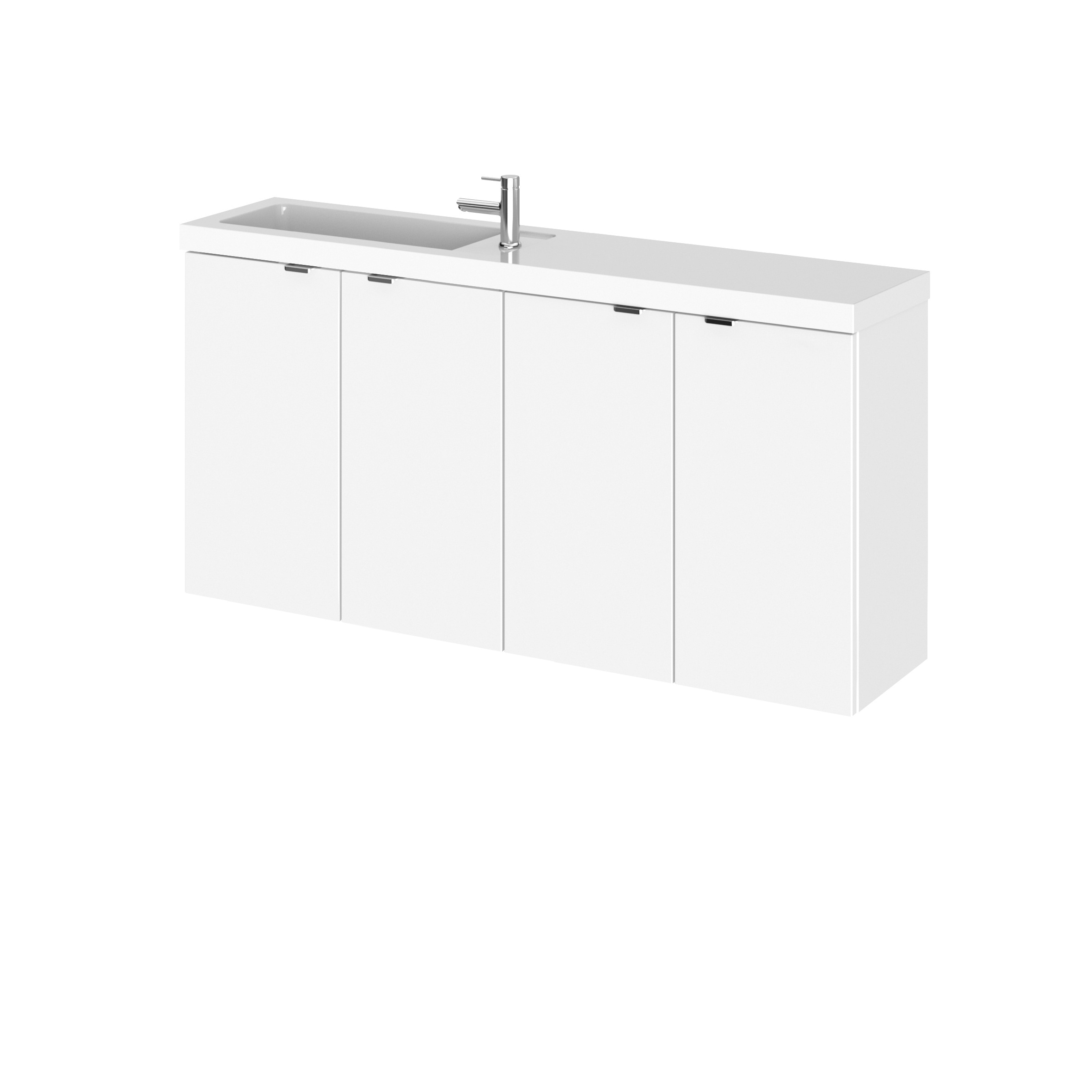 Hudson Reed Fusion Gloss White 1000mm Vanity Unit Pack Compact CBI143